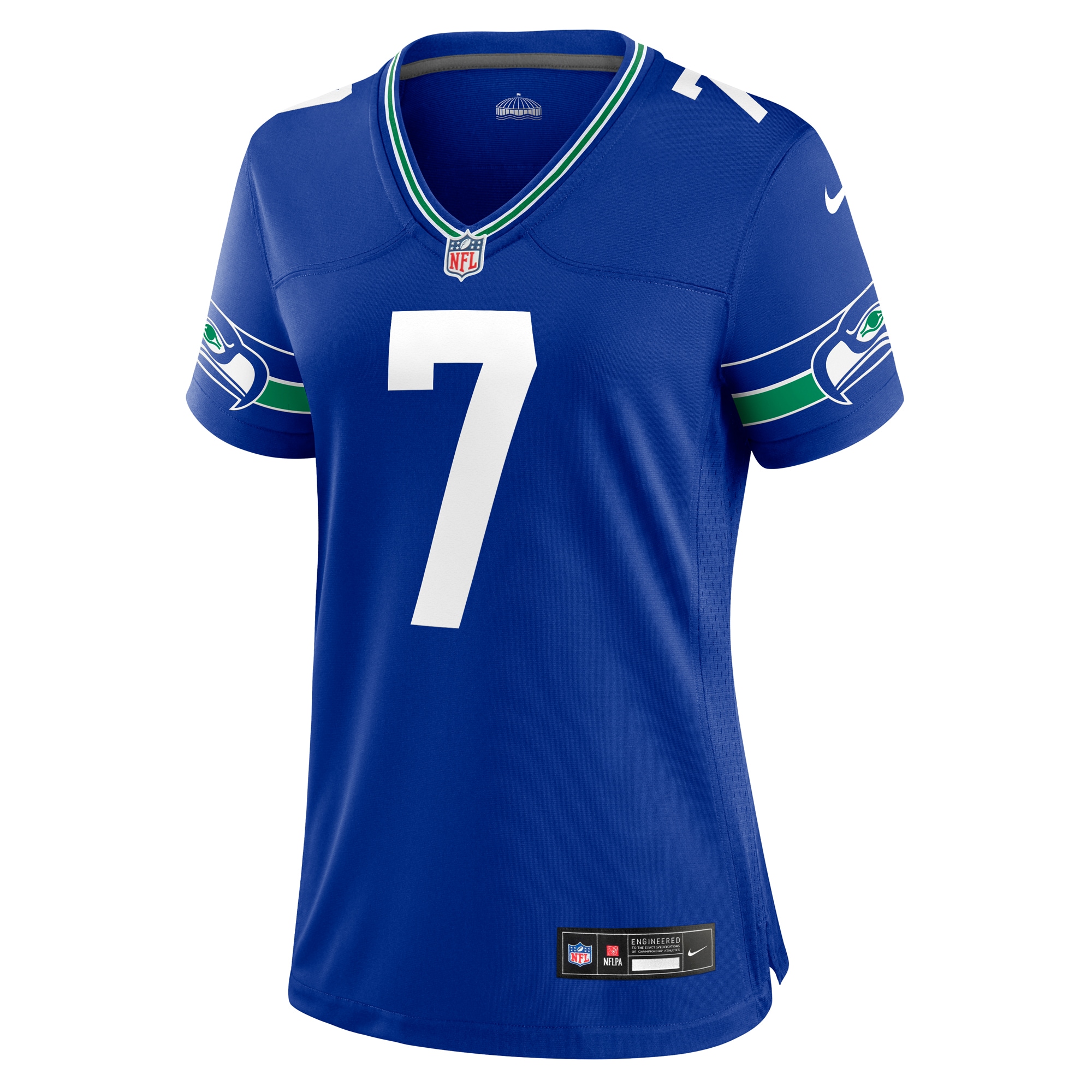 Geno Smith Seattle Seahawks Women's Throwback Player Game Jersey - Royal
