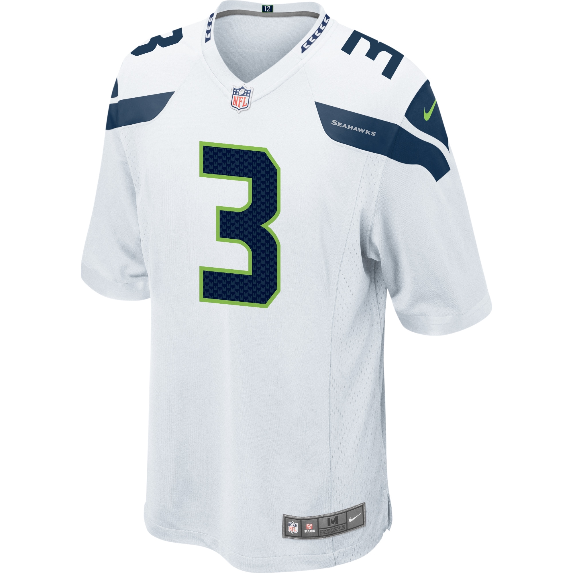 Russell Wilson Seattle SeahawksGame Jersey - White