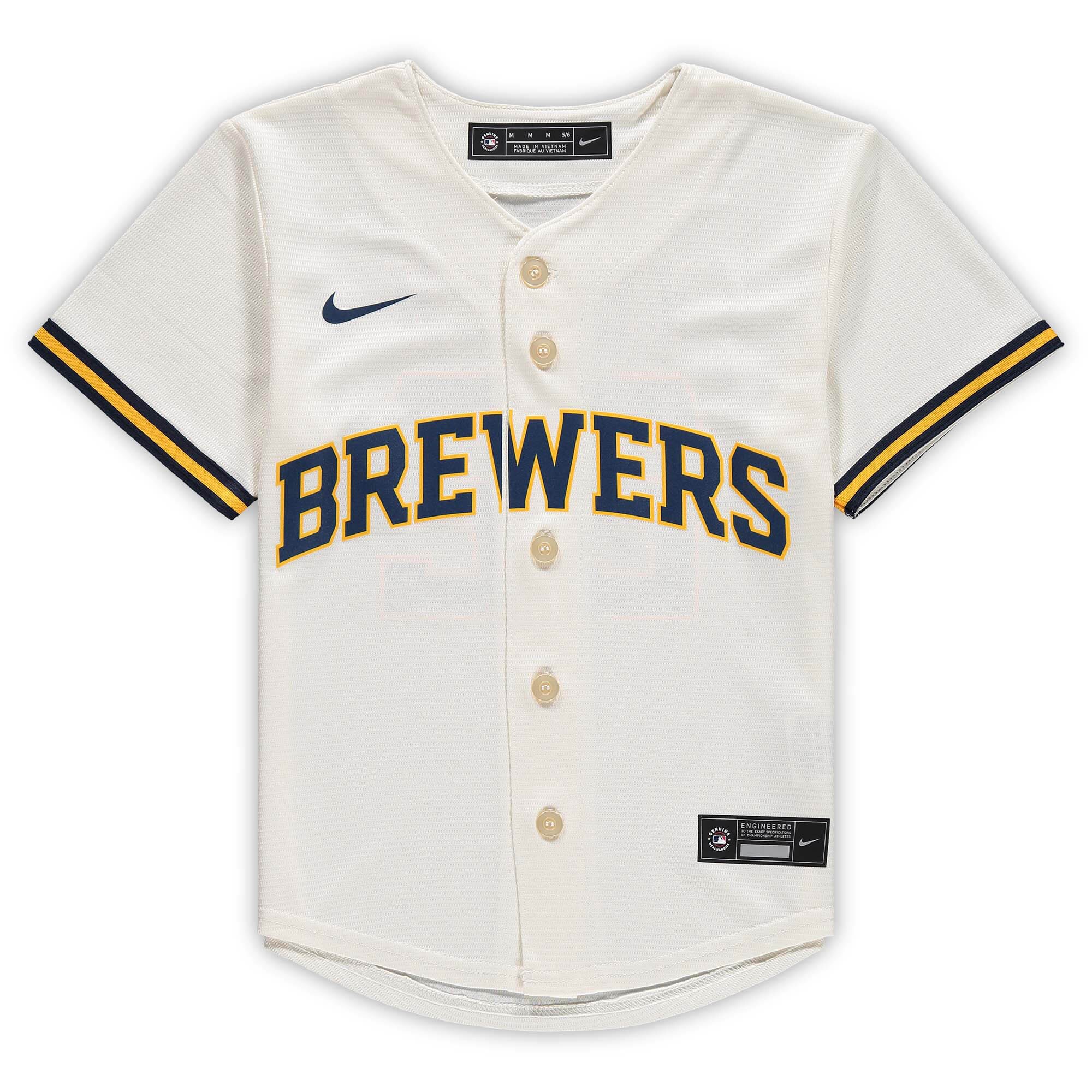 Christian Yelich Milwaukee BrewersPreschool Home Replica Player Jersey - Cream