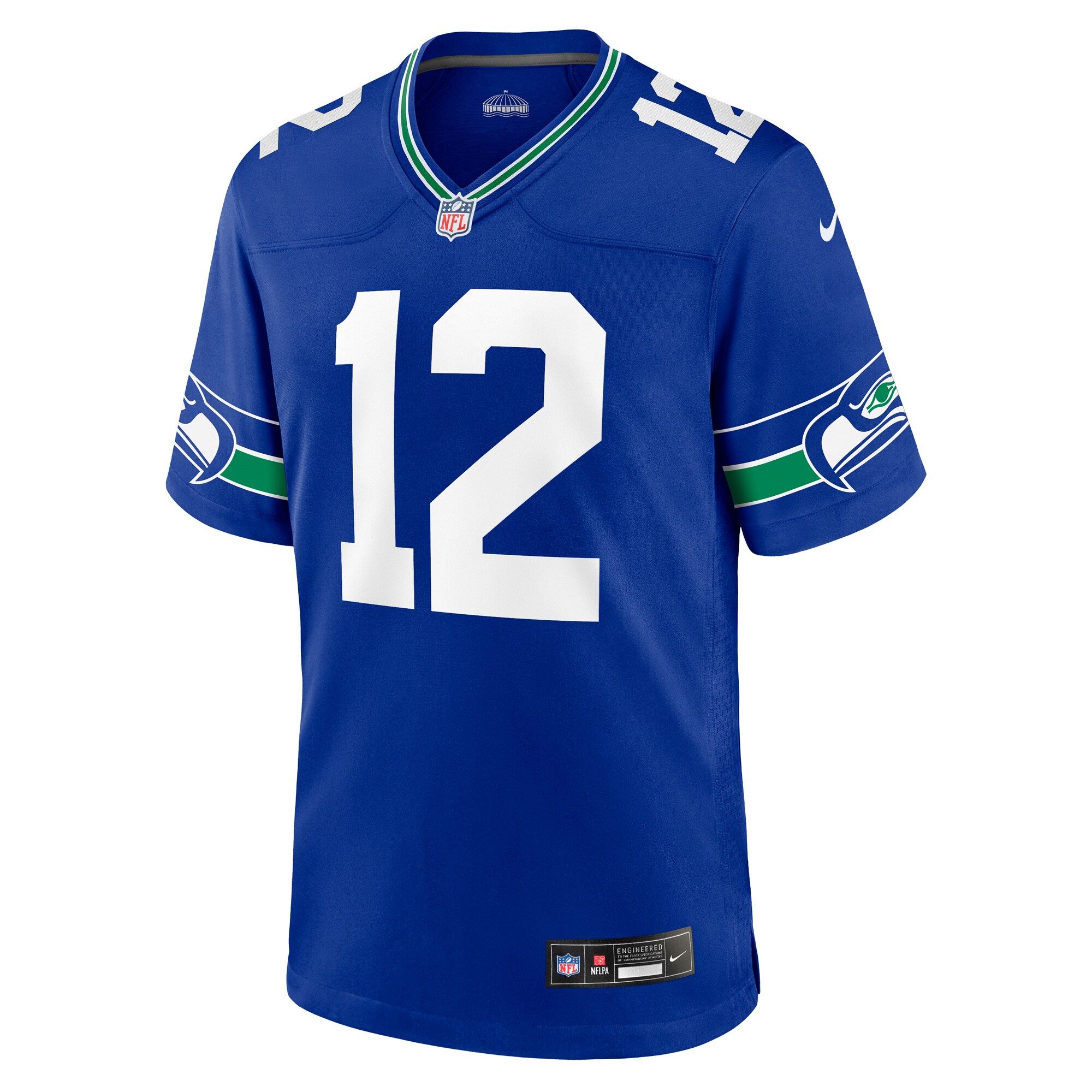 12s Seattle SeahawksThrowback Player Game Jersey - Royal