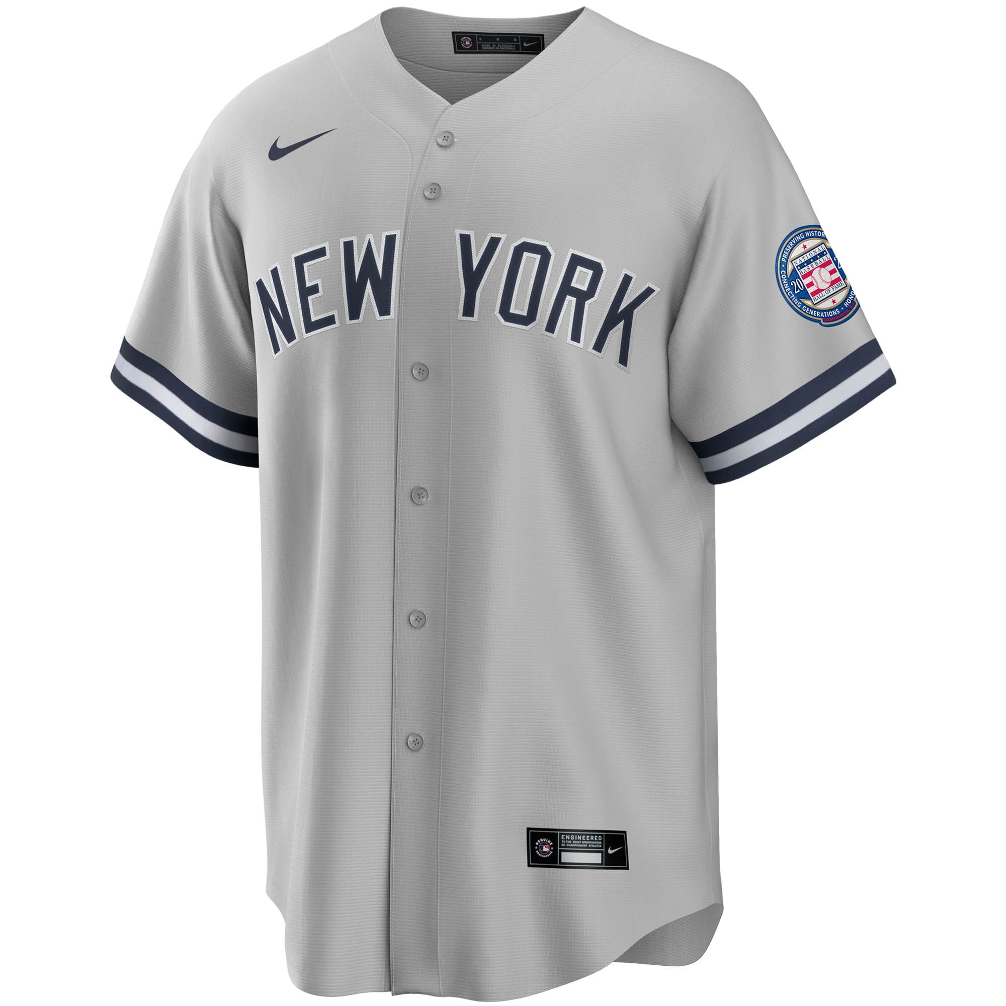 Derek Jeter New York Yankees2020 Hall of Fame Induction Road Replica Player Name Jersey - Gray