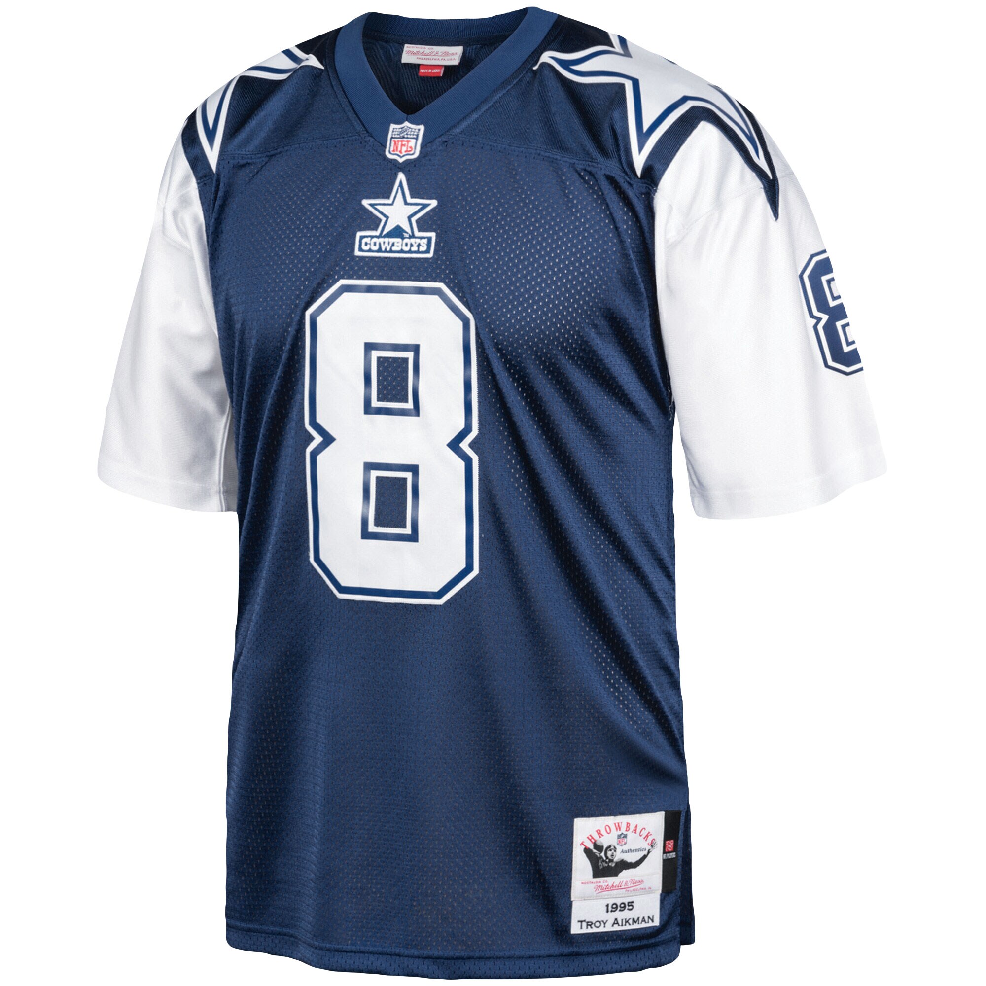 Troy Aikman Dallas Cowboys Mitchell & Ness 1995 Authentic Retired Player Jersey - Navy/White