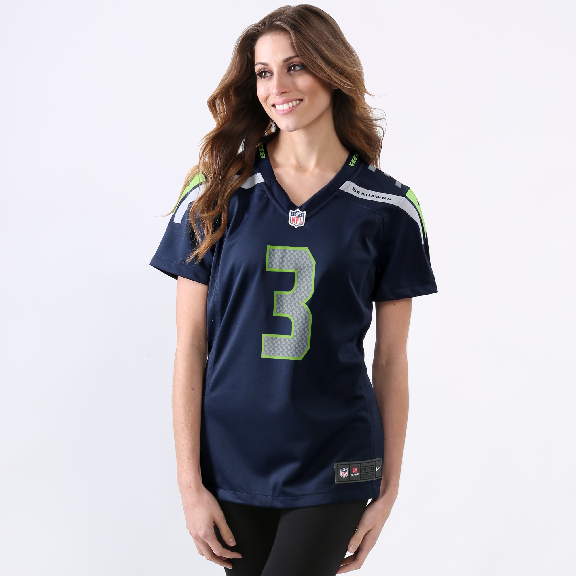 Russell Wilson Seattle Seahawks Women's Game Player Jersey - College Navy