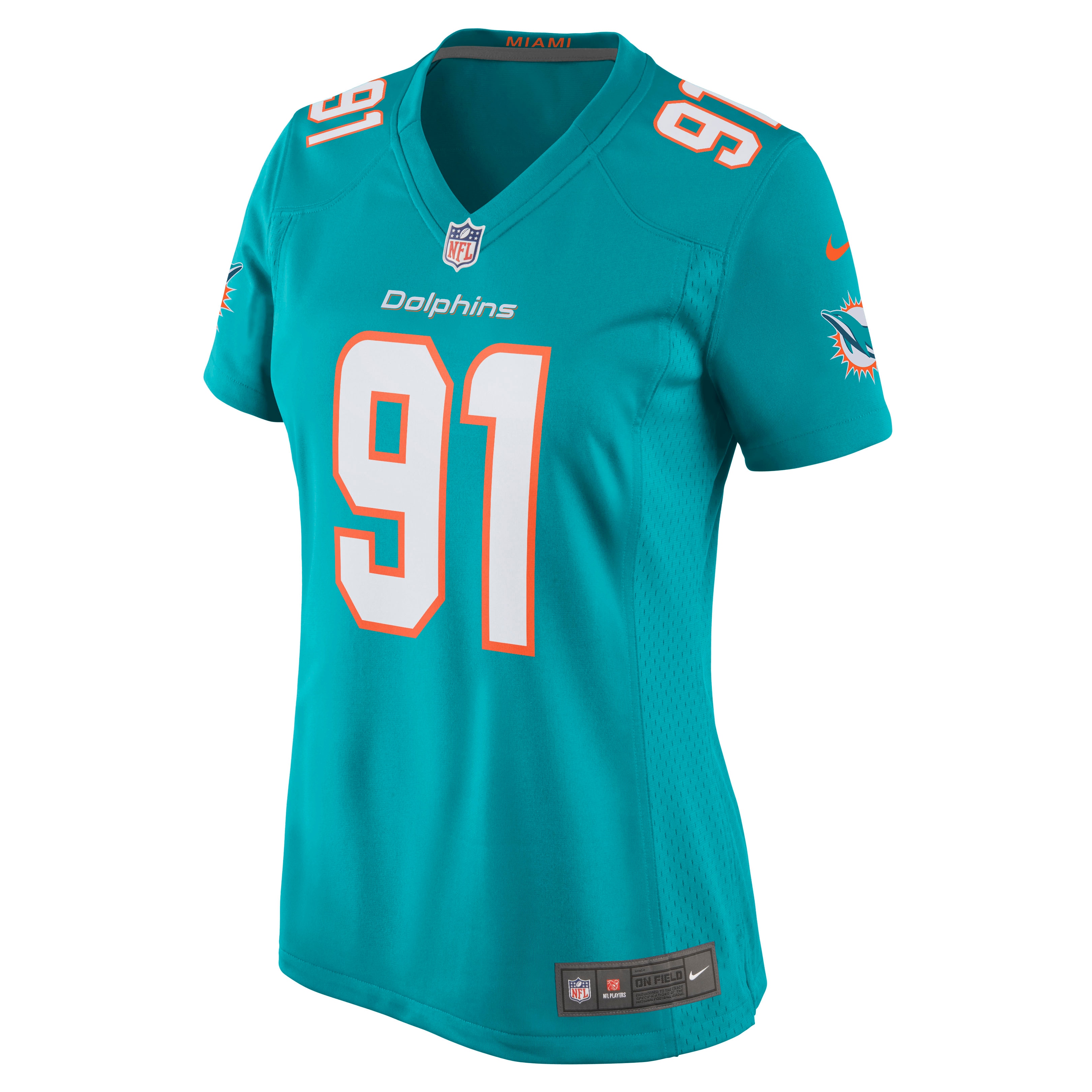 Emmanuel Ogbah Miami Dolphins Women's Game Jersey - Aqua