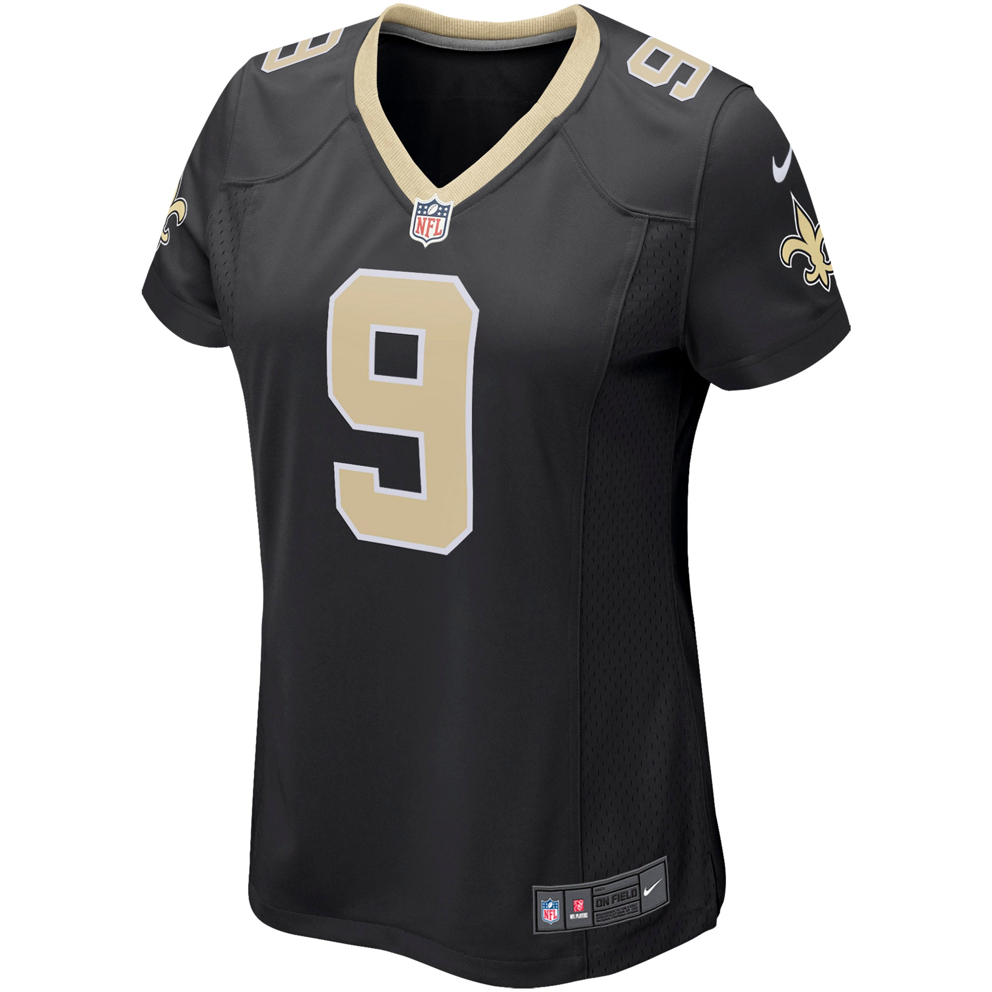 Drew Brees New Orleans Saints Women's Game Player Jersey - Black