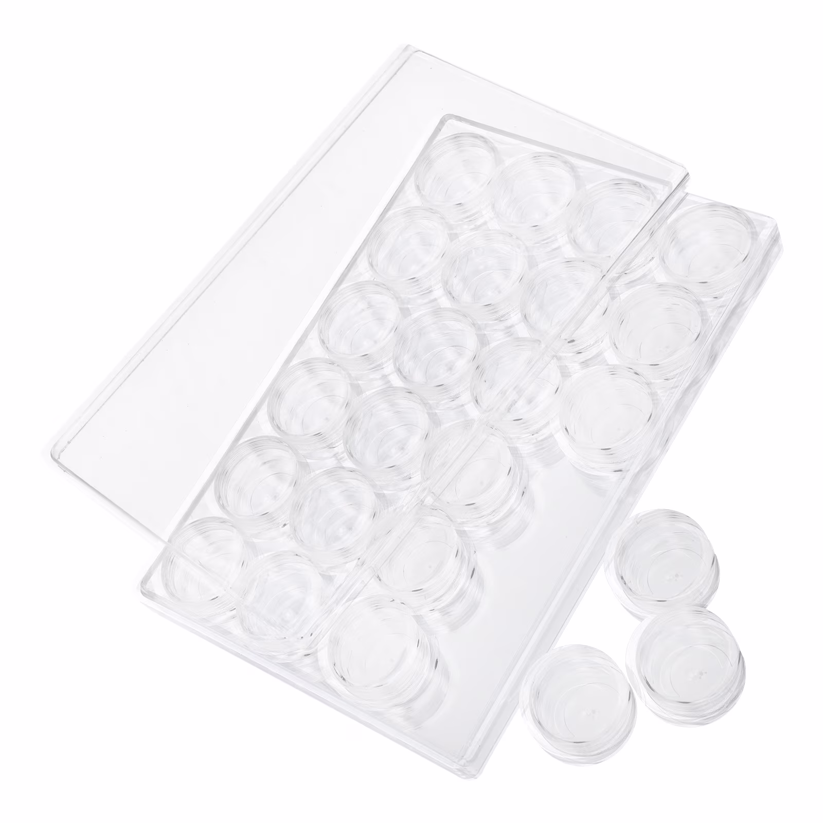 Closet Bead Organizers Storage Boxes 24X16cm Transparent