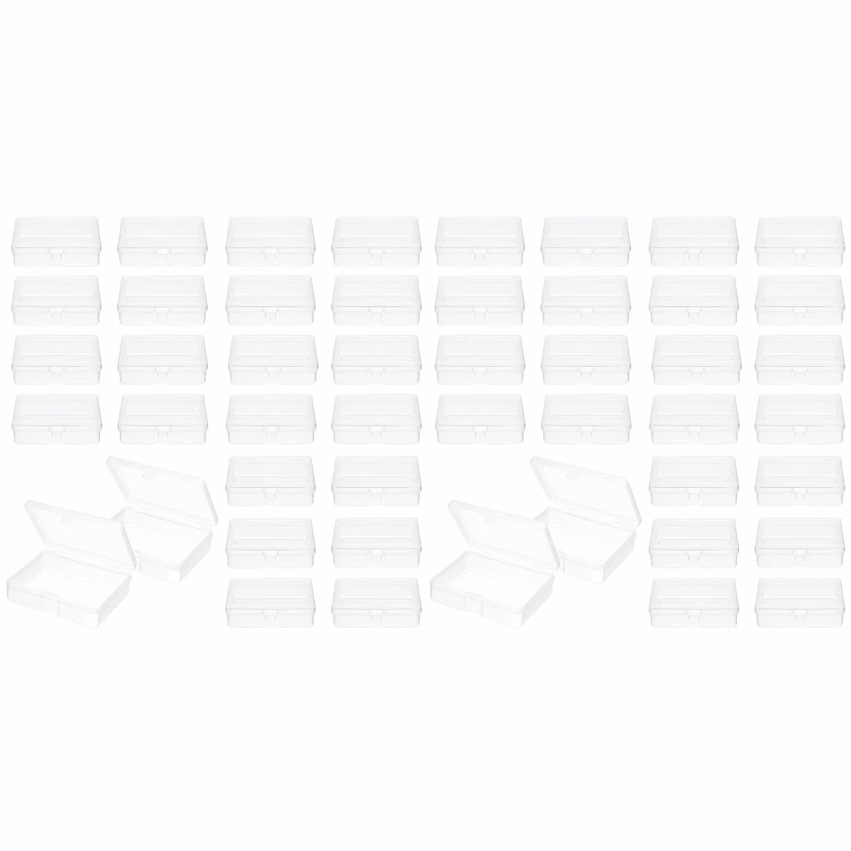 48 Pcs Mini Plastic Boxes Bead Storage Boxes Universal Packaging Boxes Clear Plastic Cases