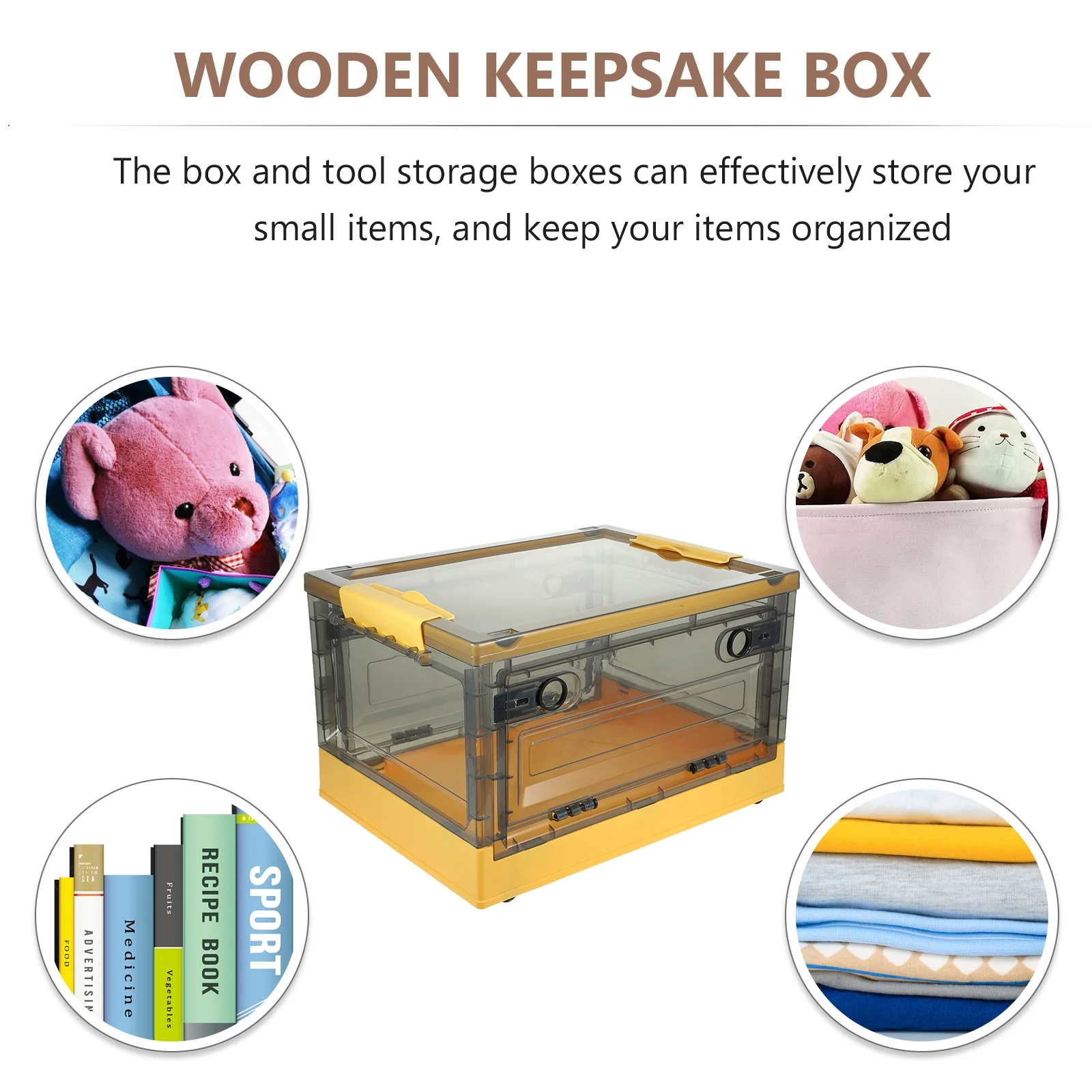 Multi-functional Storage Box With Lid Household Plastic Box Large-capacity Storage Box