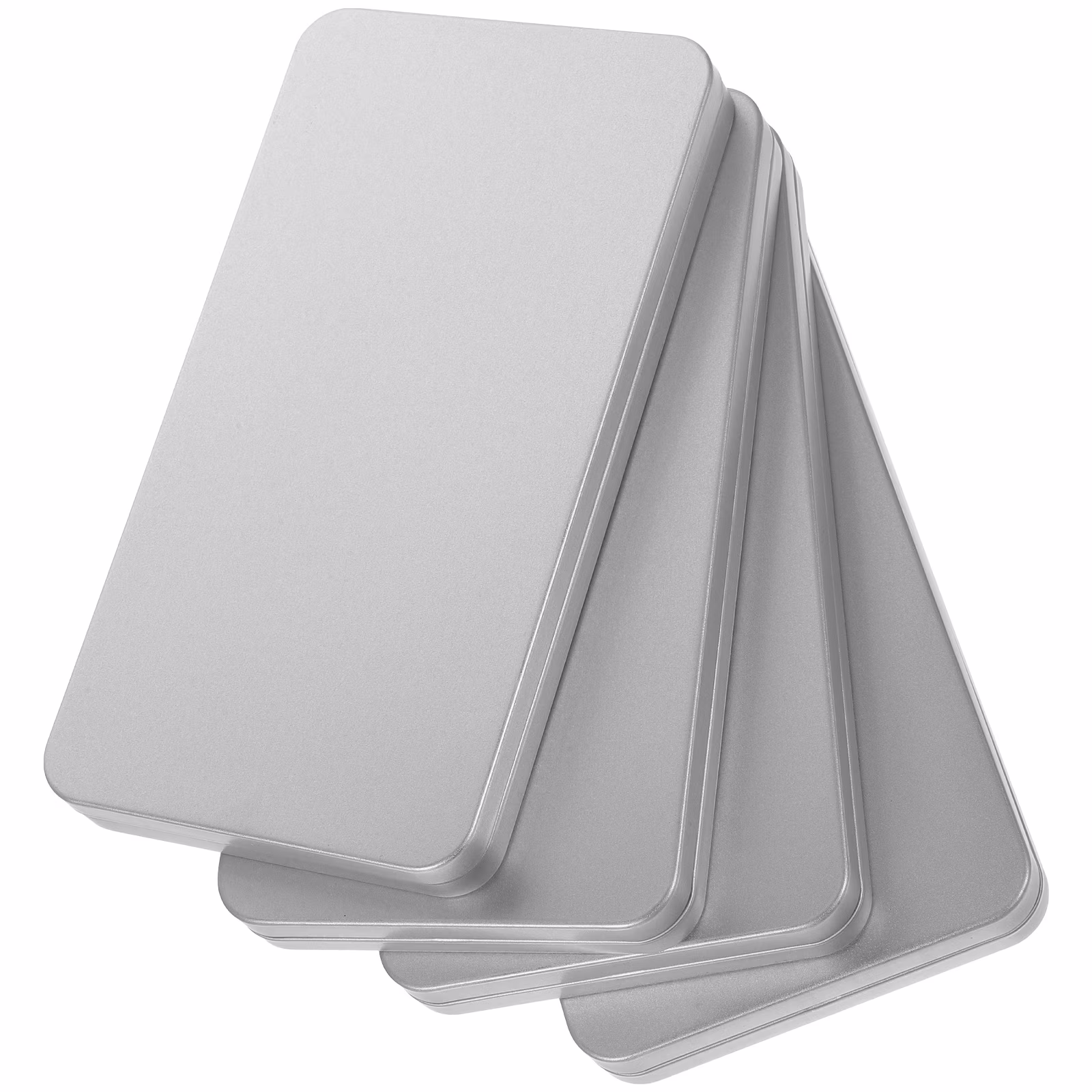 4 Pcs Clear Wicker Basket Tempered Film Storage Box Stylish Holder