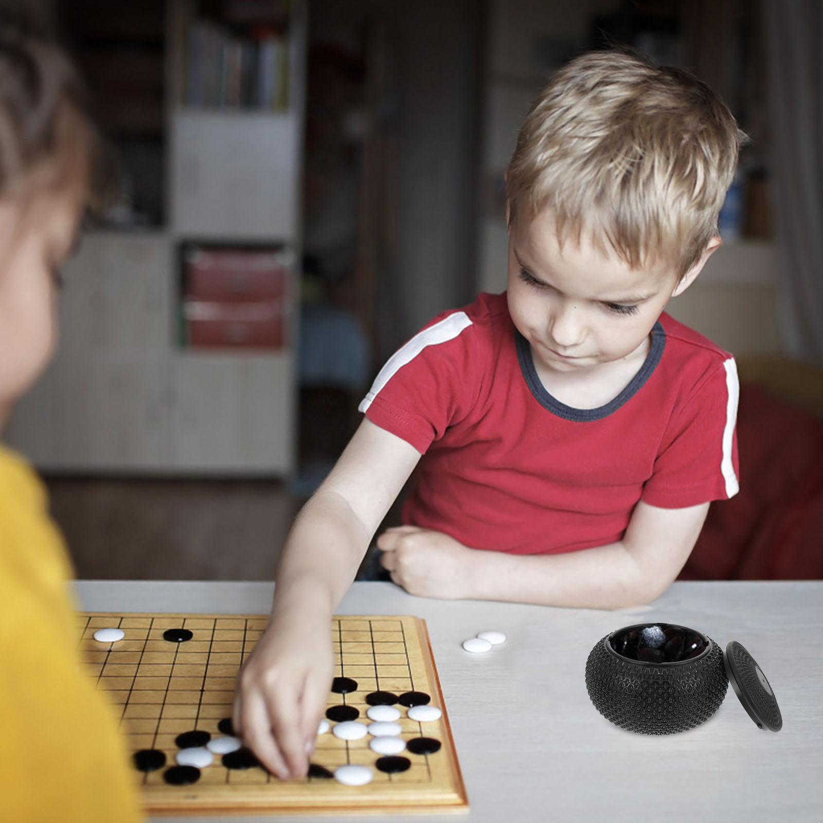 2pcs Plastic Bead Storage Box Chess Piece Organizer Storage Boxes with Lids