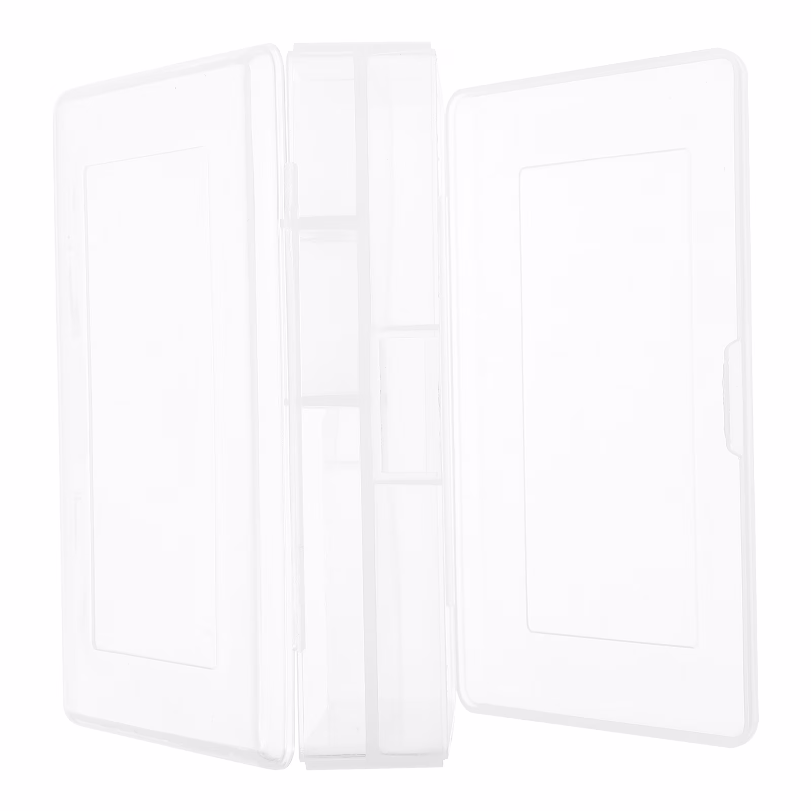 4 Pcs Small Boxes with Lids Parts Organizer Storage Basket Cube Clear White