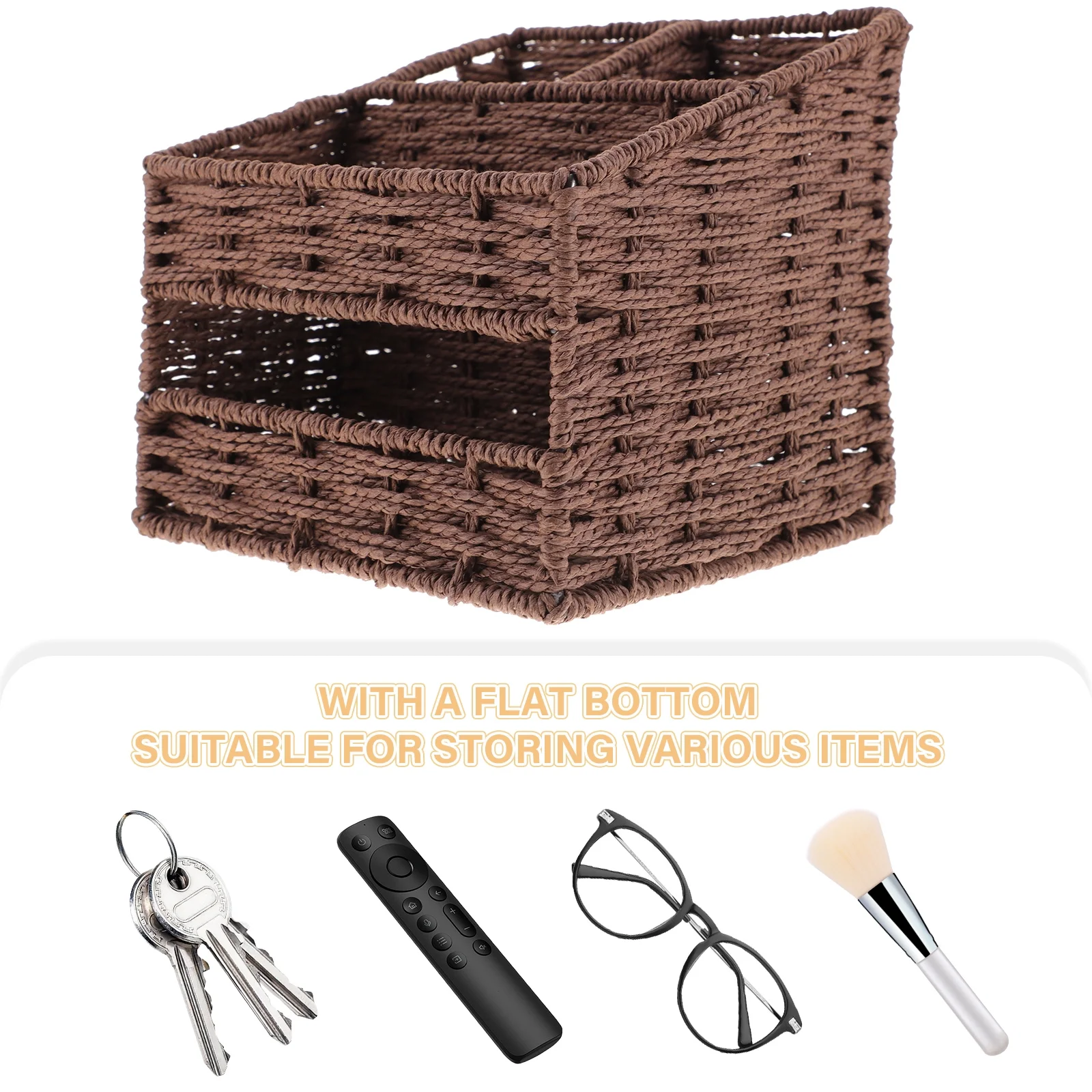 2pcs Desktop Storage Container Home Office Storage Box Sundries Small Items Organizer