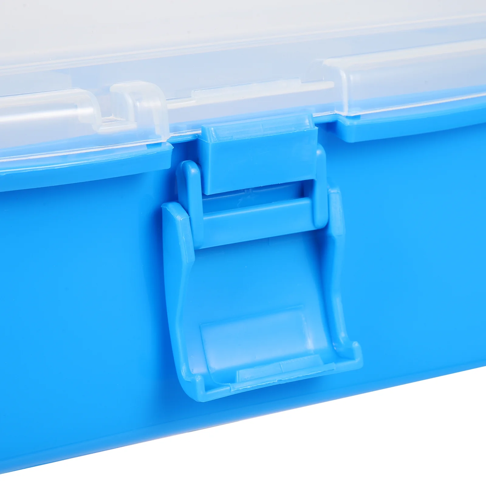 Three Layer Storage Box Stackable Shop Crate Collapsible Bins Office Blue
