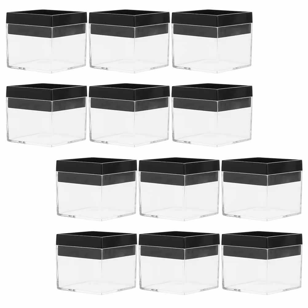 12 Pcs Mineral Storage Case Specimen Lid Tackle Boxes for Fishing Baby