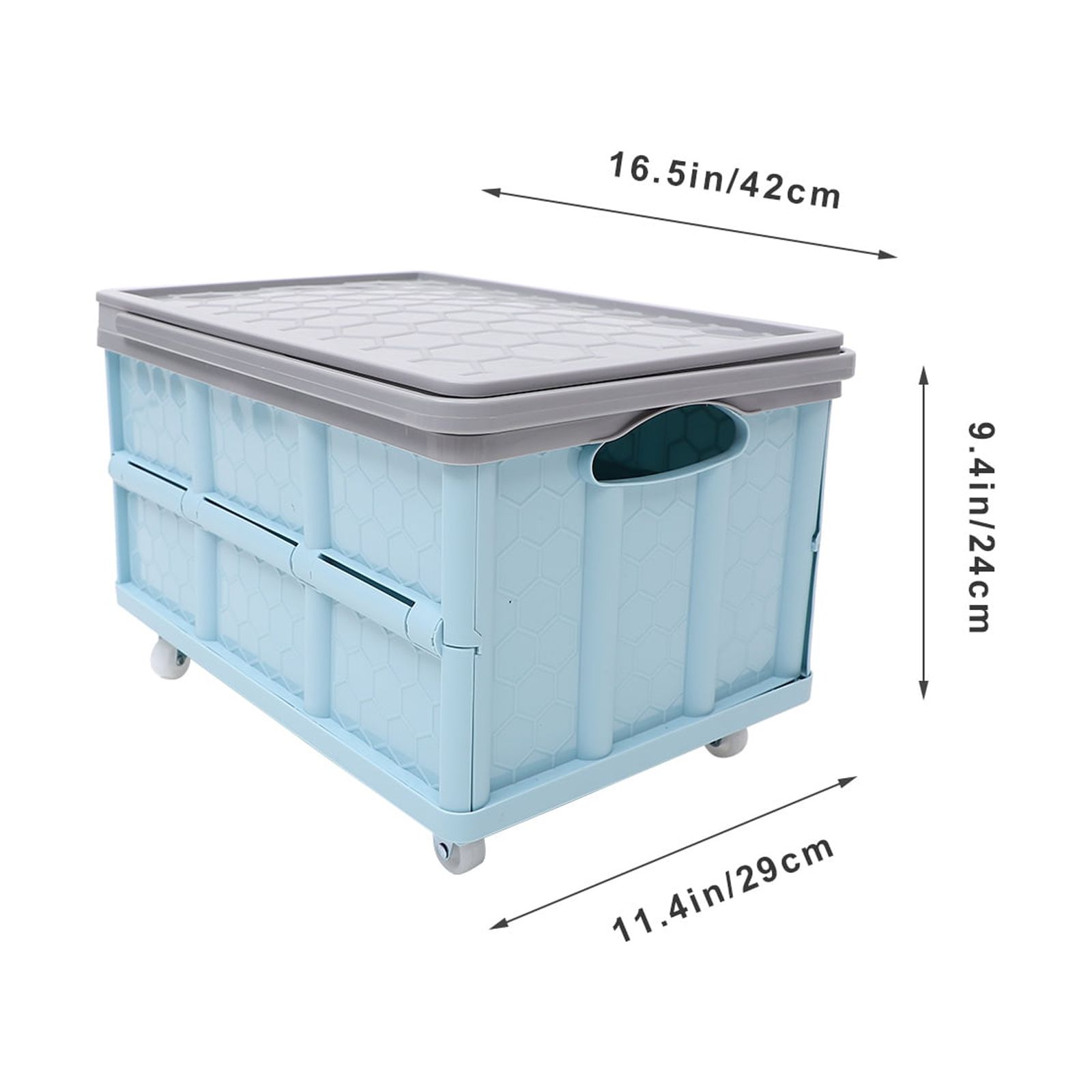 2 Count 60 Gallon Storage Container Garbage Can Trunk Shopping Blue