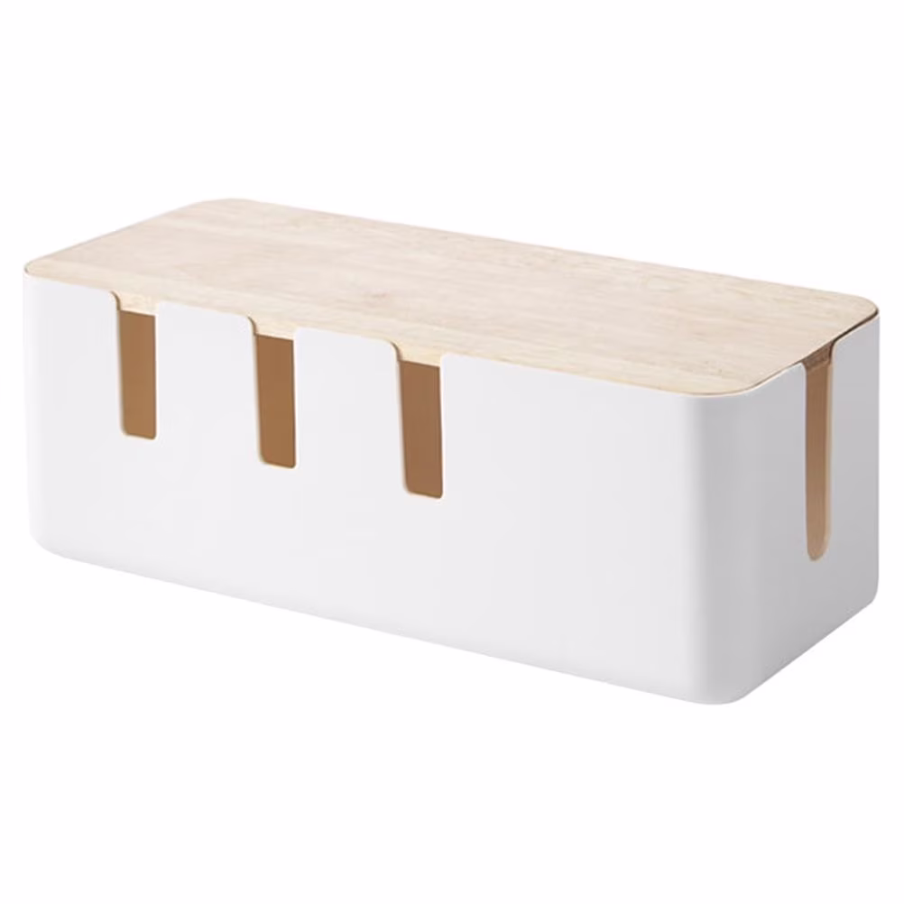 Power Cord Storage Box Cable Travel Organizer Case Organiser The Wire