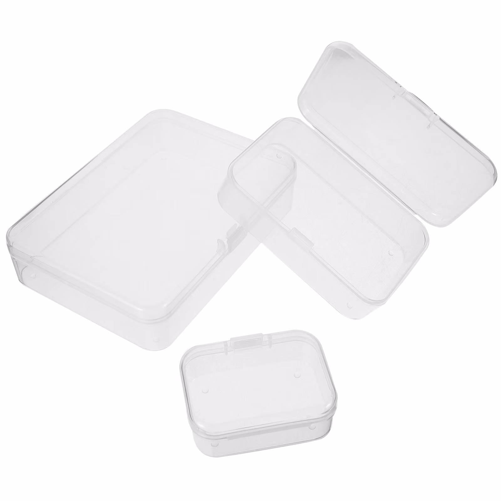 28 Pcs Storage Bins Plastic Box Clear Storage Boxes 11.5X8.5CM Transparent