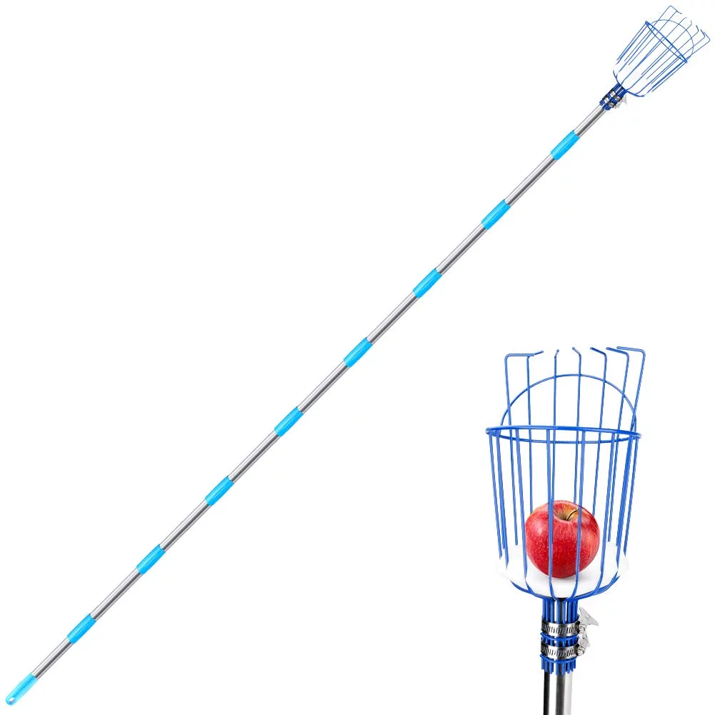 Fruit Picker Tool, Allnice 13-Foot Fruit Picker with Light-Weight Aluminum Telescoping Pole and Basket, Fruit Grabber Easy to Assemble, Use Fruits Catcher Tree Picker for Getting Apple, Fruits Tree