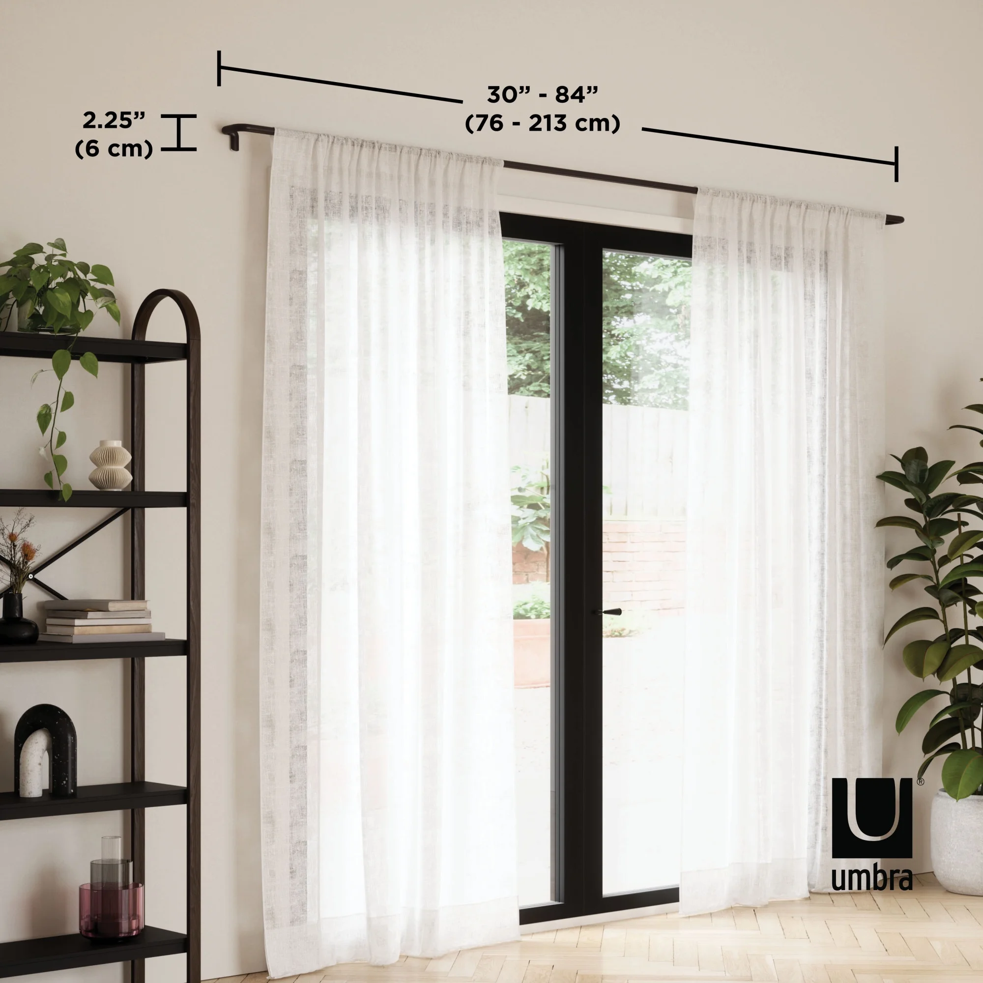 Umbra Twilight Expandable Blackout Curtain Rod 30-84