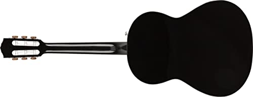 Fender CN-60S Concert Nylon String Acoustic Guitar, Black