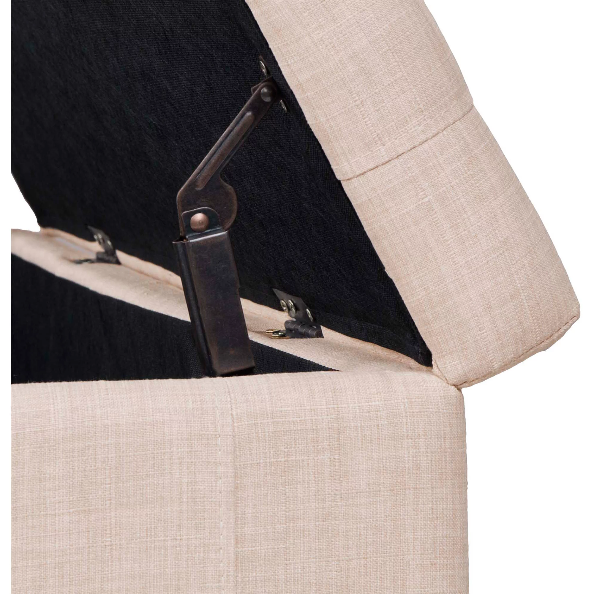 Chelsea Lane Lift-Top Linen Storage Bench, Warm Beige