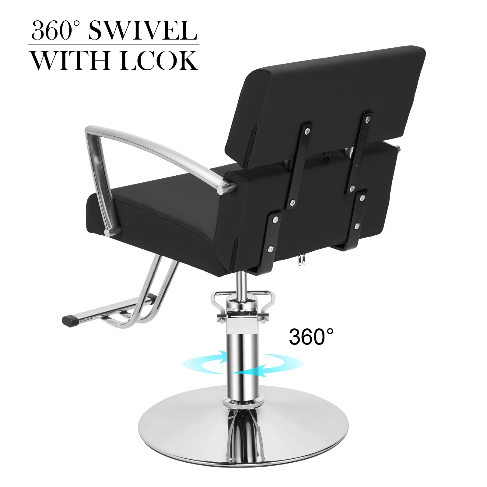 Omysalon Salon Chair Heavy Duty for Stylist, Barber Chair 360 Degree Swivel, Hydraulic Pump for Hair Cutting, Beauty Spa Styling Hairdressing Tattoo Equipment