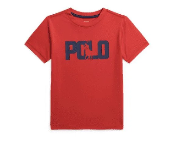 Polo Ralph Lauren Kids Red Big Pony Logo Performance Jersey Tee, US 4