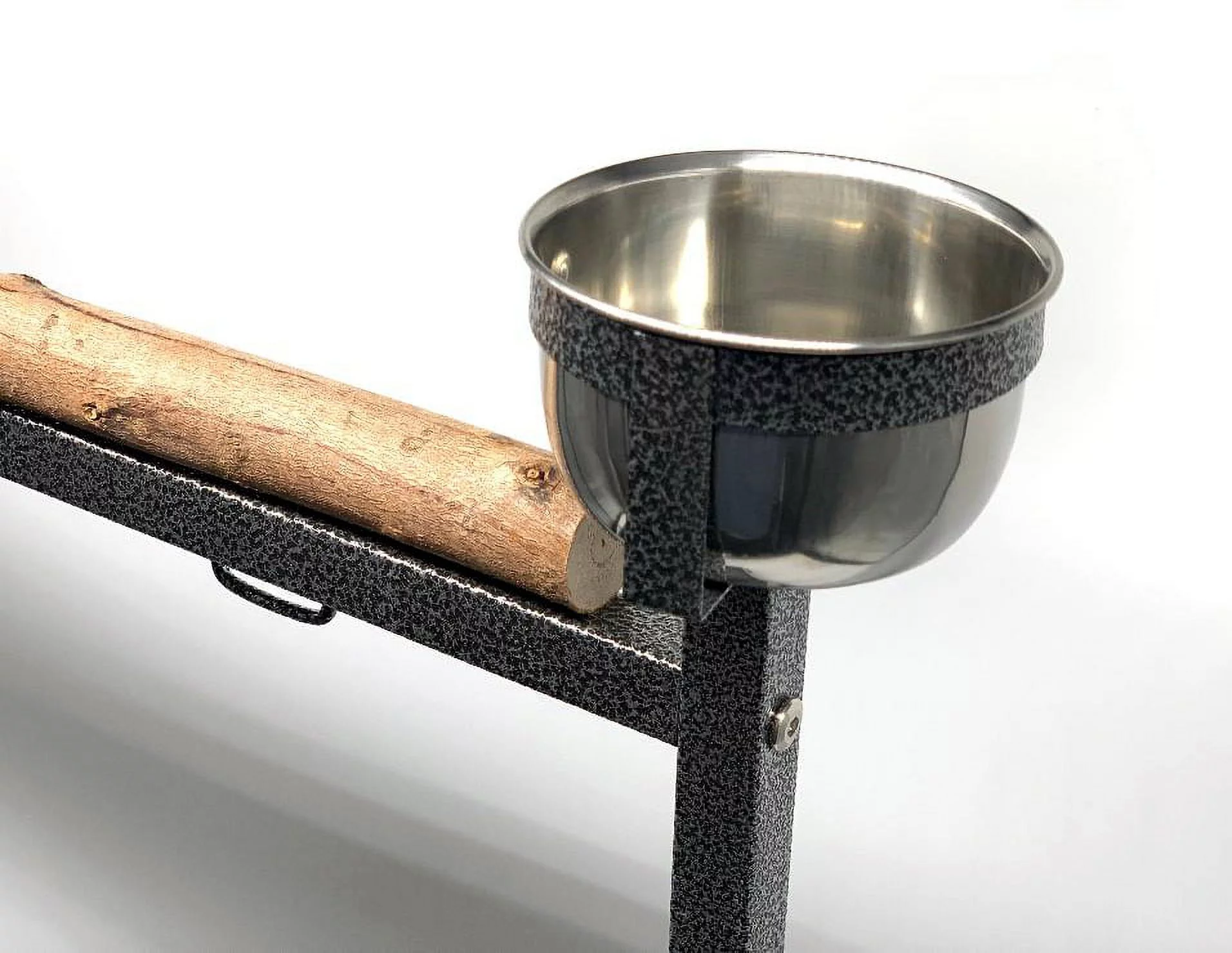 Large Deluxe Parrot Bird Play Cockatiels Stand Natural Wood Perch Stainless Steel Bowls Play Gym Play Ground Rolling Stand