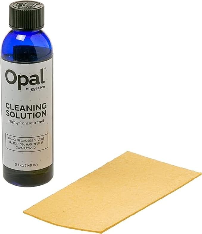GE Profile Opal | Cleaning Supplies Kit for Opal Nugget Ice Maker | Ice Machine Cleaner Kit Includes (1) 5 oz Bottles of Cleaning Solution, (1) Cleaning Cloth,Green