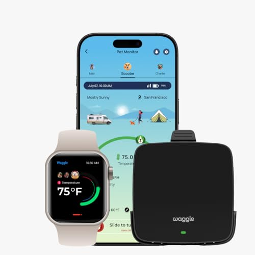 Waggle RV/Dog Safety Temperature Monitor - Lite | 4G LTE Multi-Carrier Network | Instant Power Outage/Temp/Humidity Alerts for RVers & Home