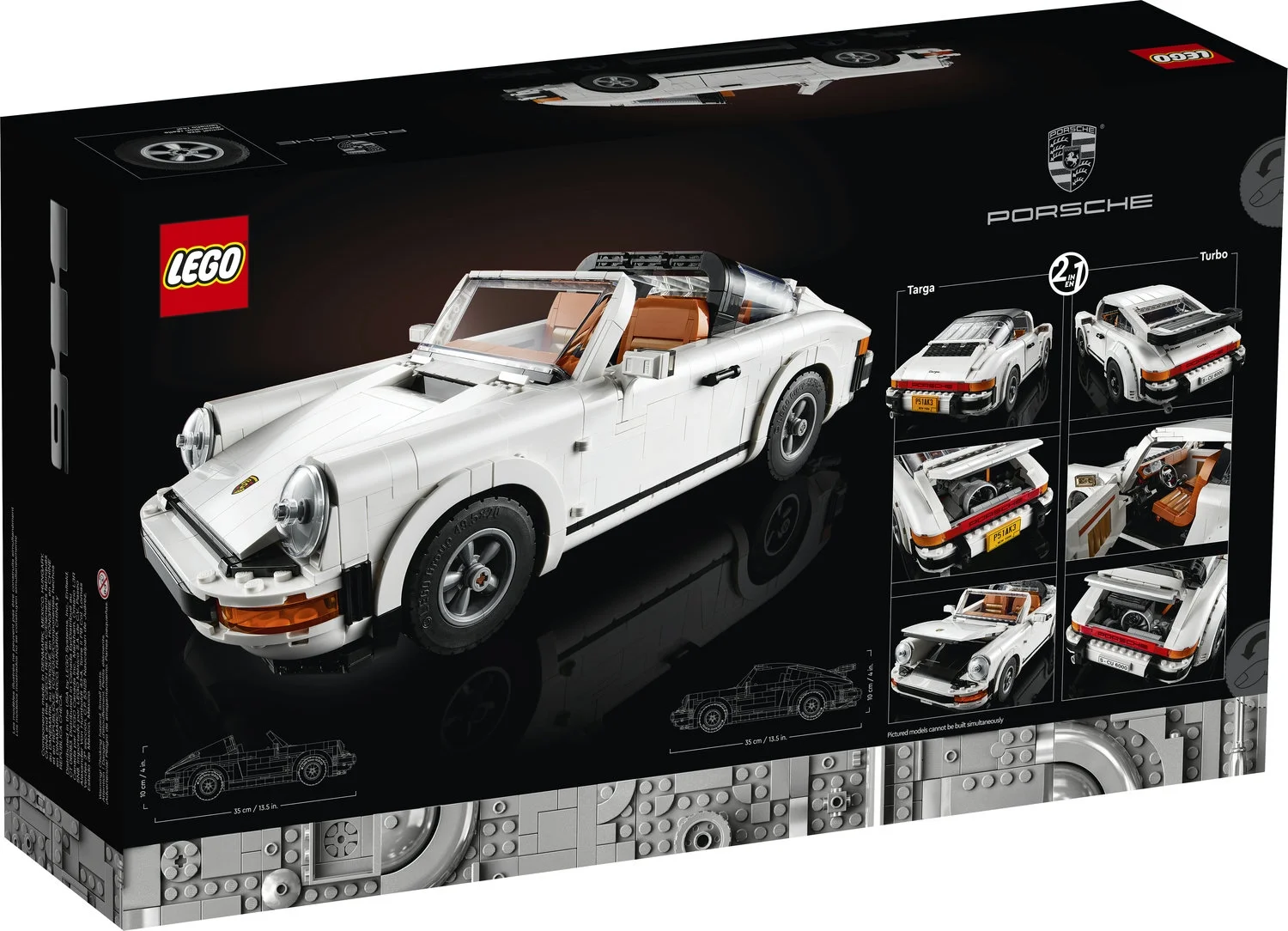 LEGO Icons Porsche 911 10295, Collectible Turbo Targa Model Car Building Kit, 2in1 Porsche Race Car Set for Adults and Teens to Build, Gift Idea