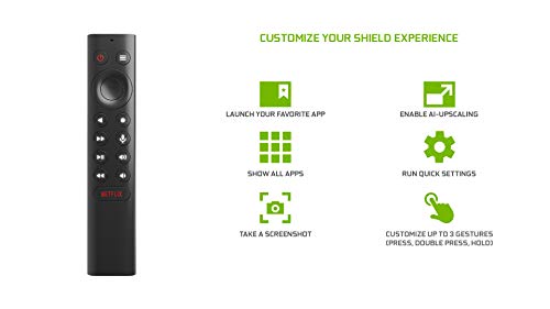 NVIDIA SHIELD Remote; Voice Search, Motion-Activated, Backlit Buttons, Customizable Menu Buttons, and IR Blaster to Control your TV