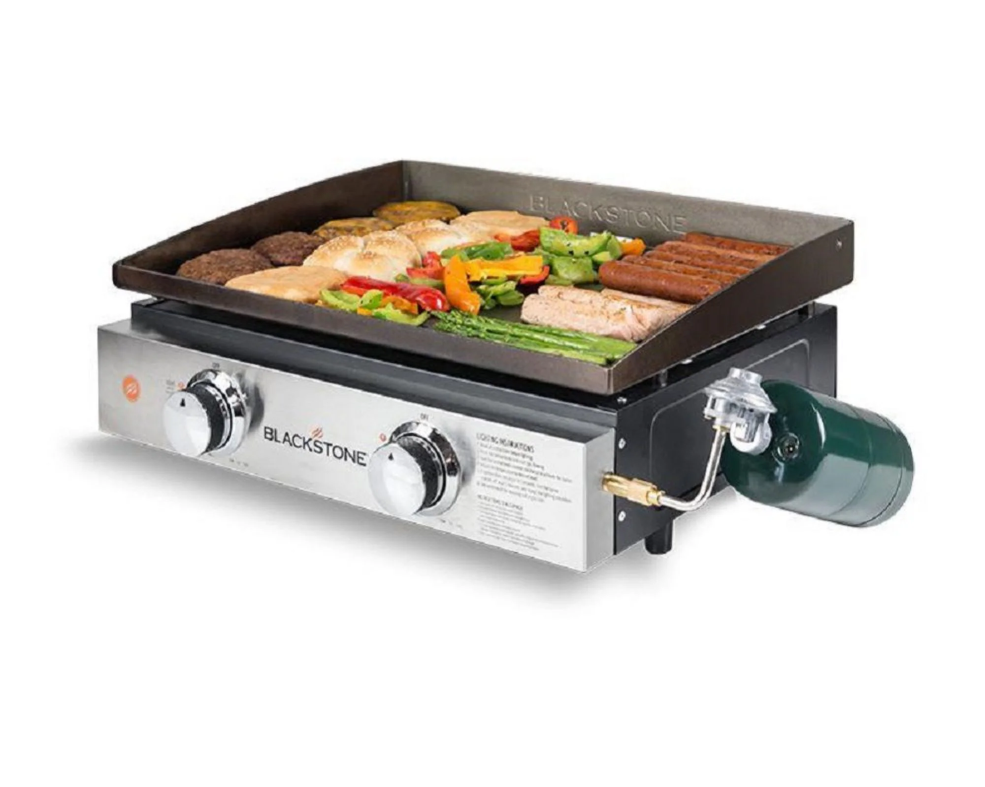 Blackstone 2-Burner 22'' Tabletop Griddle with Stainless Steel Front