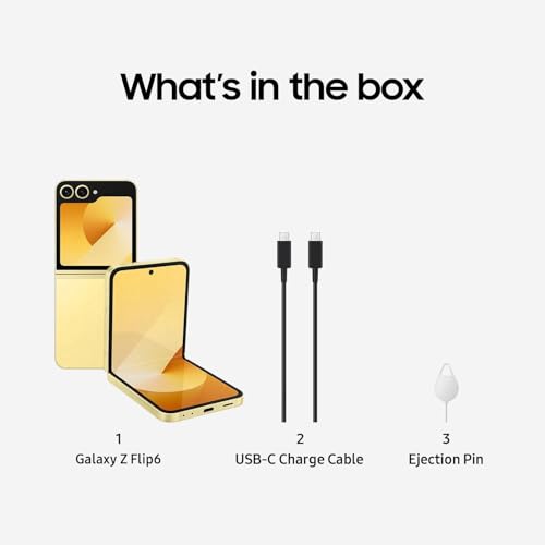 SAMSUNG Galaxy Z Flip 6 AI Cell Phone, 256GB Unlocked Android Smartphone, FlexCam, Photo Assist, Camcorder Mode, Live Interpreter, Foldable Design, 2024, US 1 Yr Manufacturer Warranty, Blue