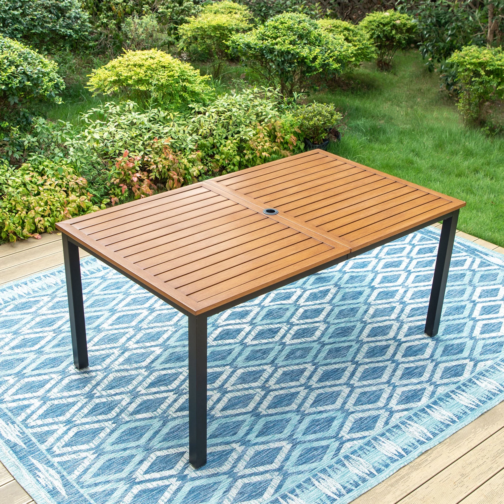Summit Living Outdoor Rectangle Dining Table, 1.9