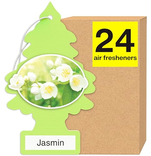 LITTLE TREES Air Fresheners Car Air Freshener. Hanging Tree Provides Long Lasting Scent for Auto or Home. Black Ice, 24 Air Fresheners