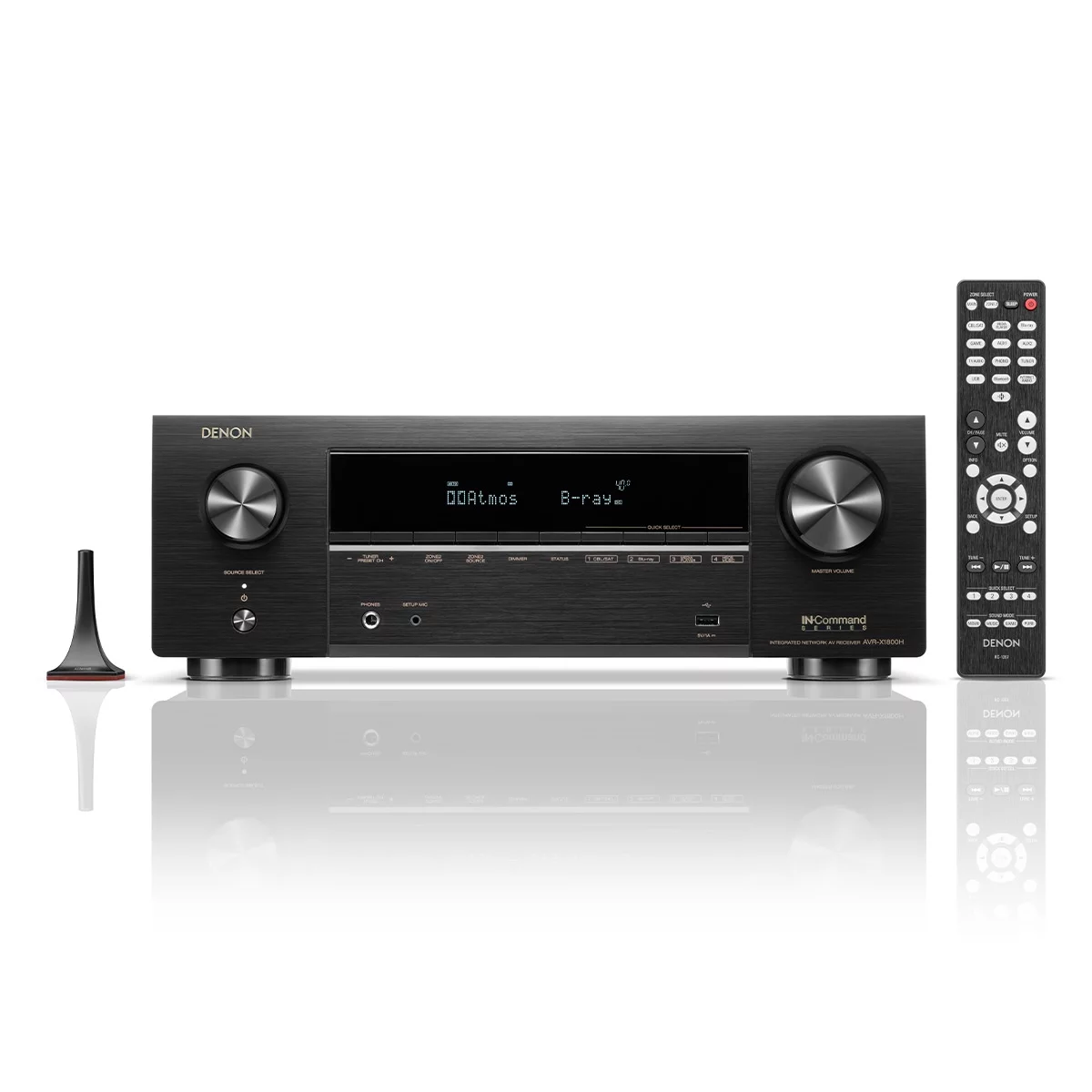Denon AVRX1800H 7.2 Channel 8K Home Theater Receiver with Dolby Atmos, HEOS Built-In, and Audyssey Room Correction