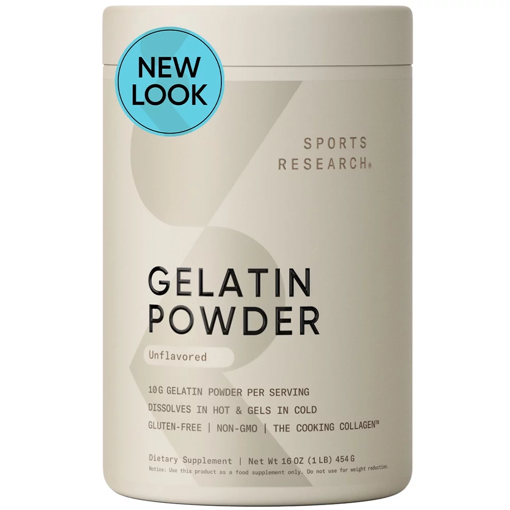 Sports Research Gelatin Powder - Cooking Collagen Supplement, 16oz
