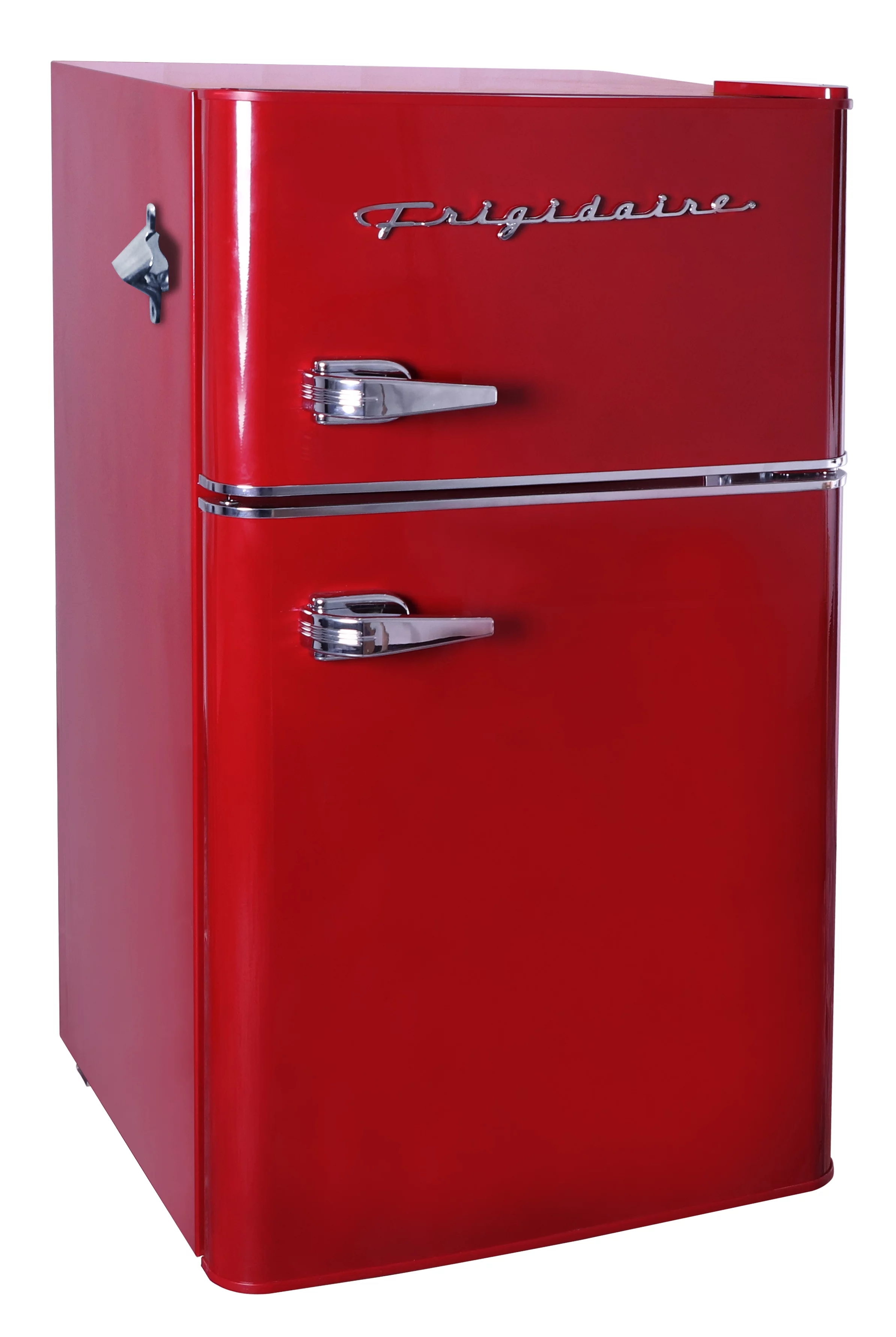Frigidaire Retro 3.1 Cu ft Two Door Compact Refrigerator with Freezer, Red