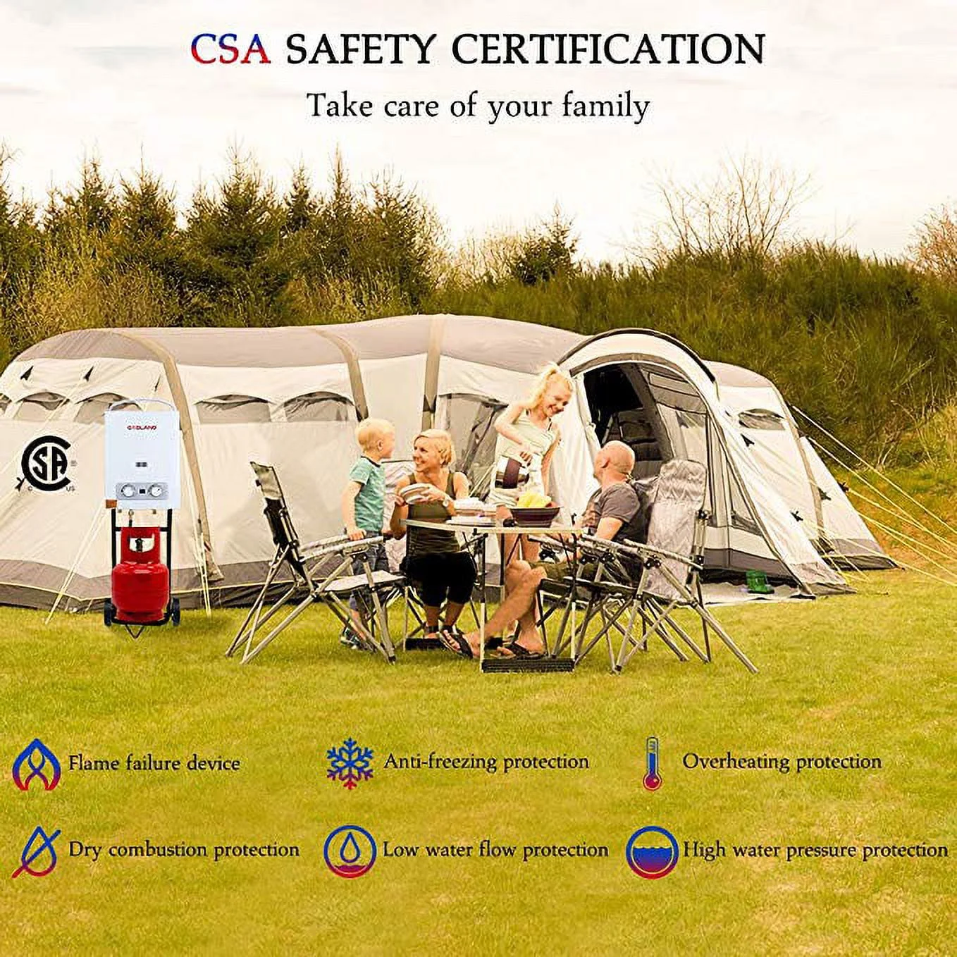 Gasland AS150 1.5GPM 6L Outdoor Portable Gas Water Heater