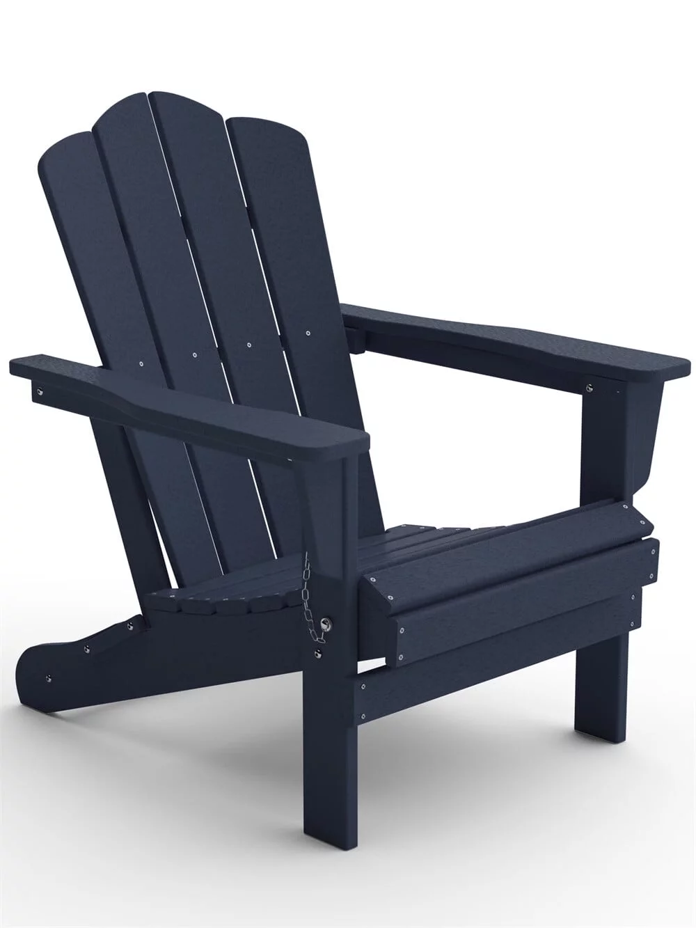 VOUA Folding Adirondack Chair Resin Outdoor Patio Furniture, Blue