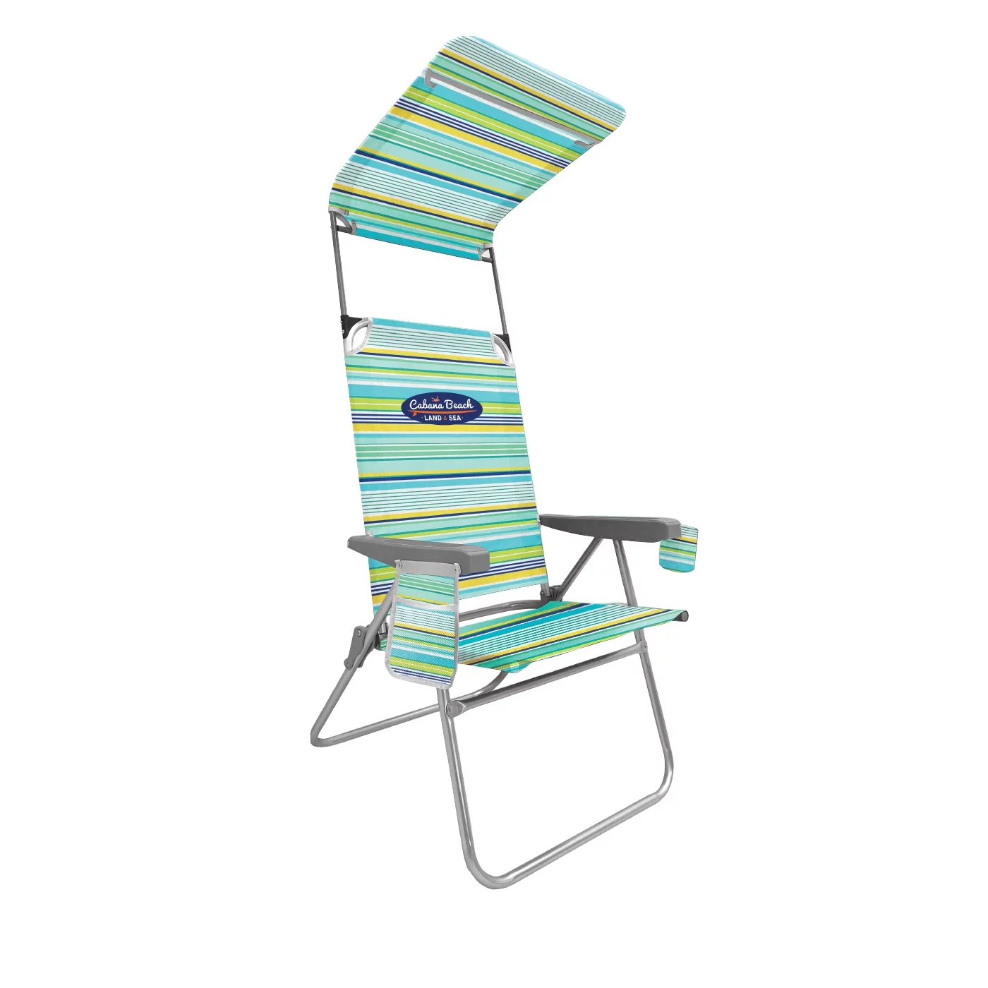 Cabana Beach High Back Beach Chair with Canopy