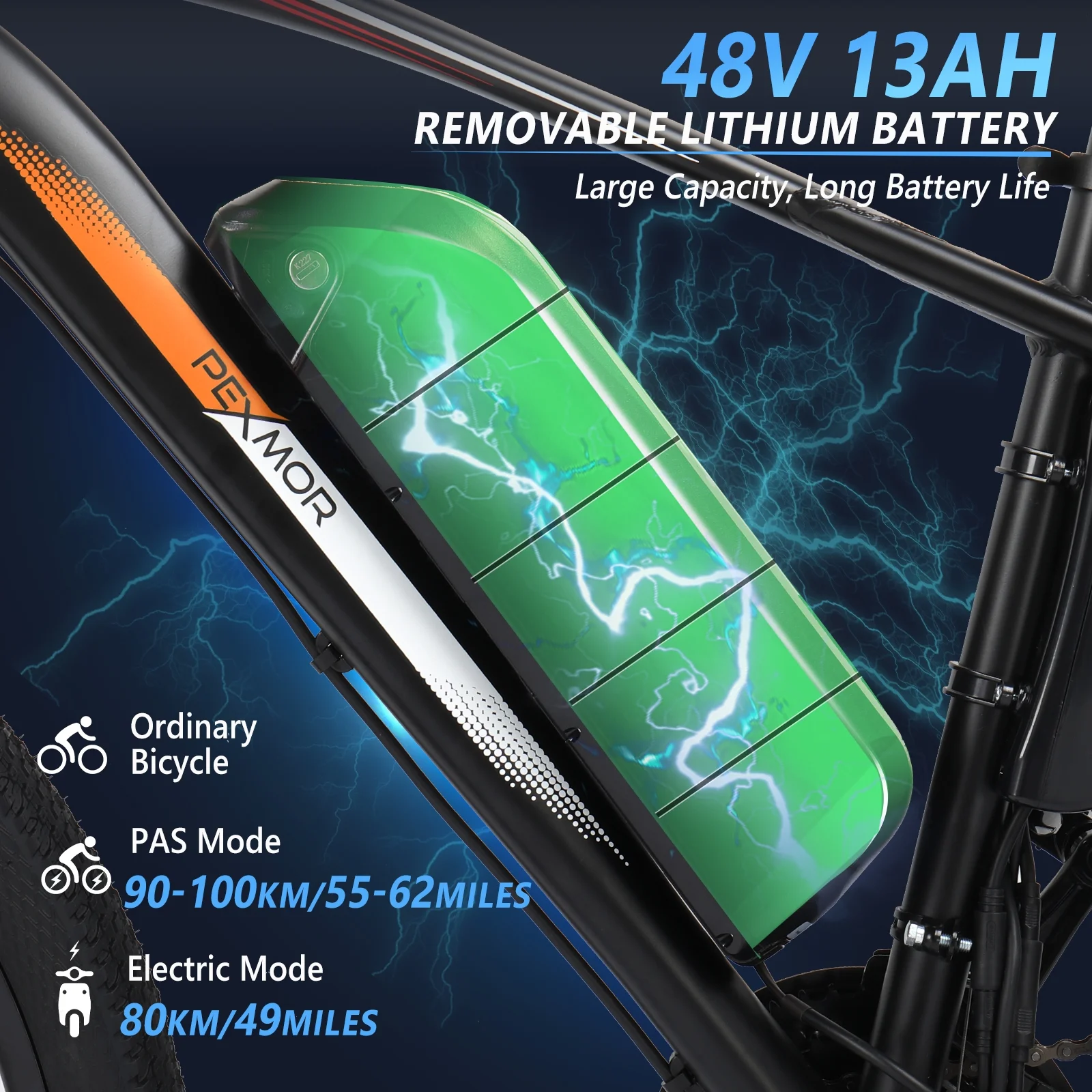 PEXMOR Electric Bike, 27.5