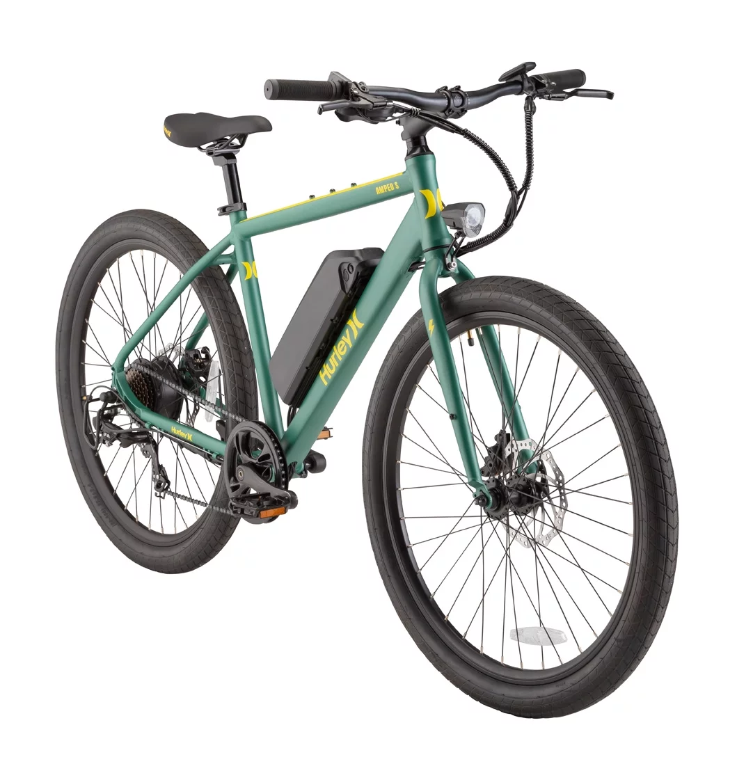 Hurley Amped S Ebike Urban 350 Watt, 36 Volt, 20 MPH | 19 Inch, Green