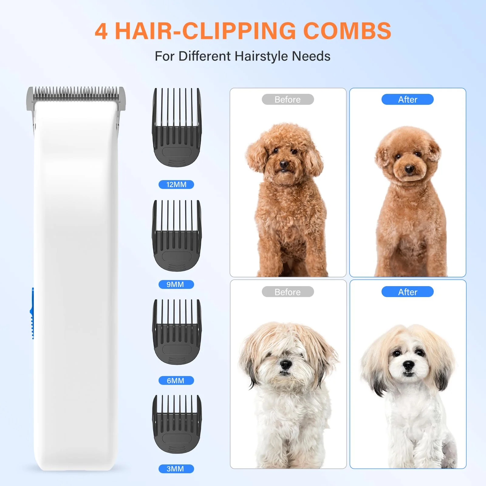 ELS PET Dog Grooming Vacuum Kit: 5-in-1 Pet Hair Clippers with Vacuum Suction 99.9%, Dog Hair Brush Comb Tools for Shedding w/ 1.4L Extra Large Dust Cup, Ultra Quiet for Cats & Dogs and Home Cleaning