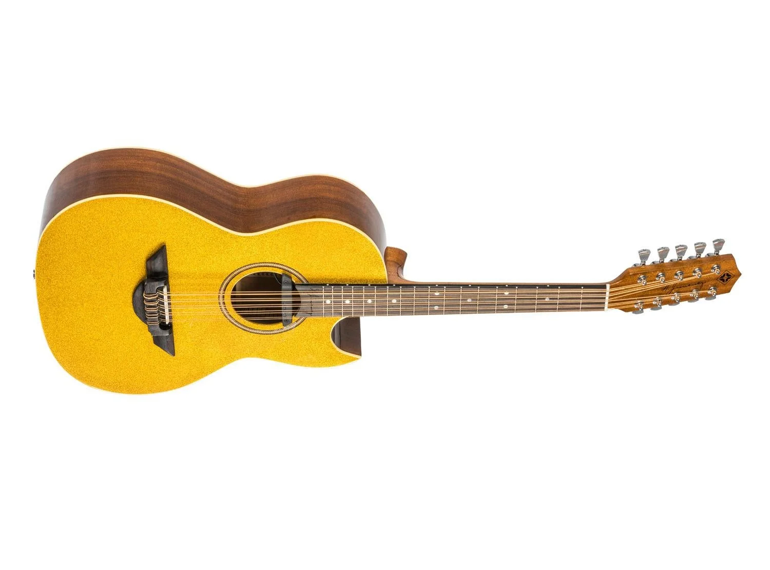 H. Jimenez, 7-String Acoustic-Electric Guitar, Ambidextrous, Yellow (LBQ1EGT)