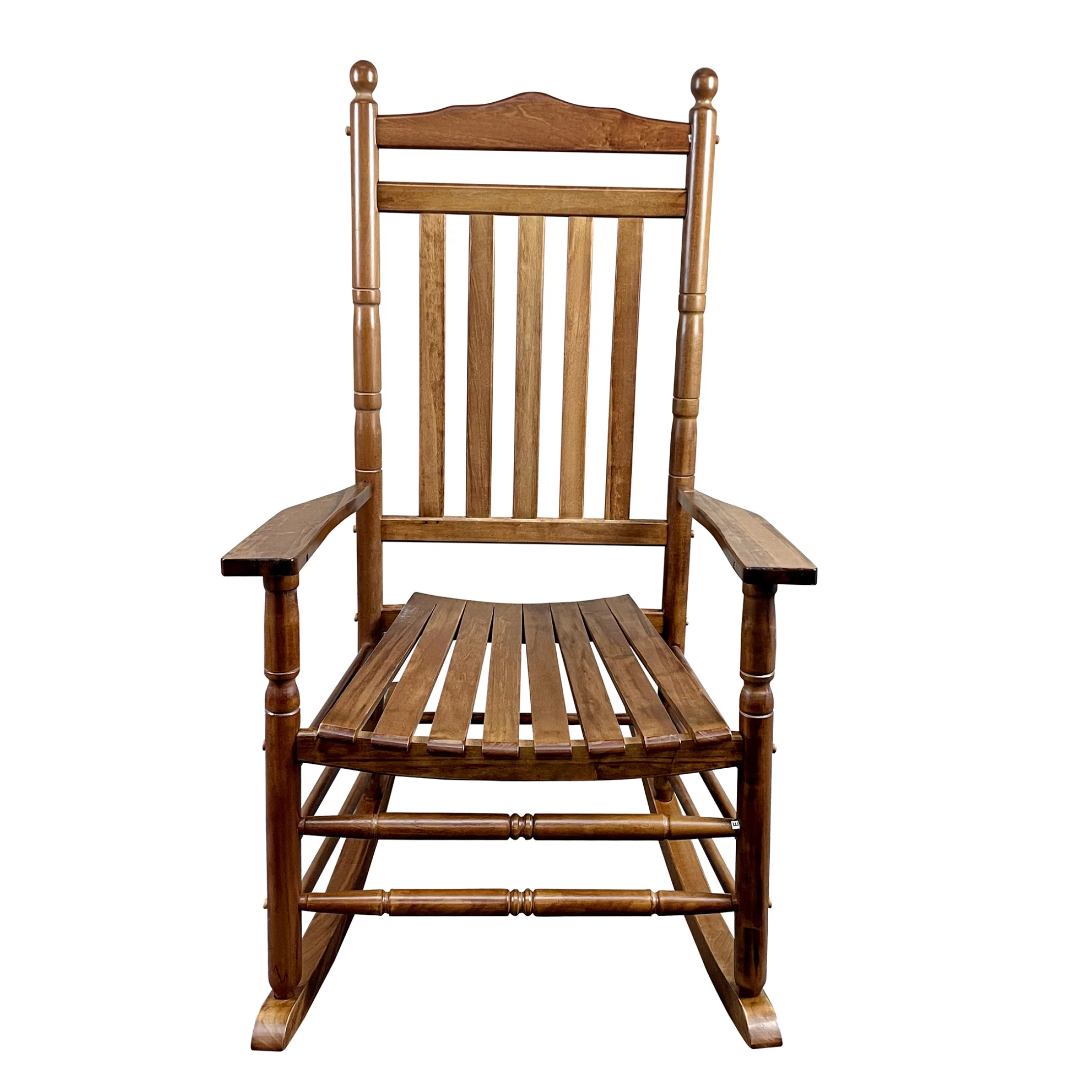 Pouseayar  Wood  Balcony PoRrch Adult Painted Rocking Chair Oak, Brown