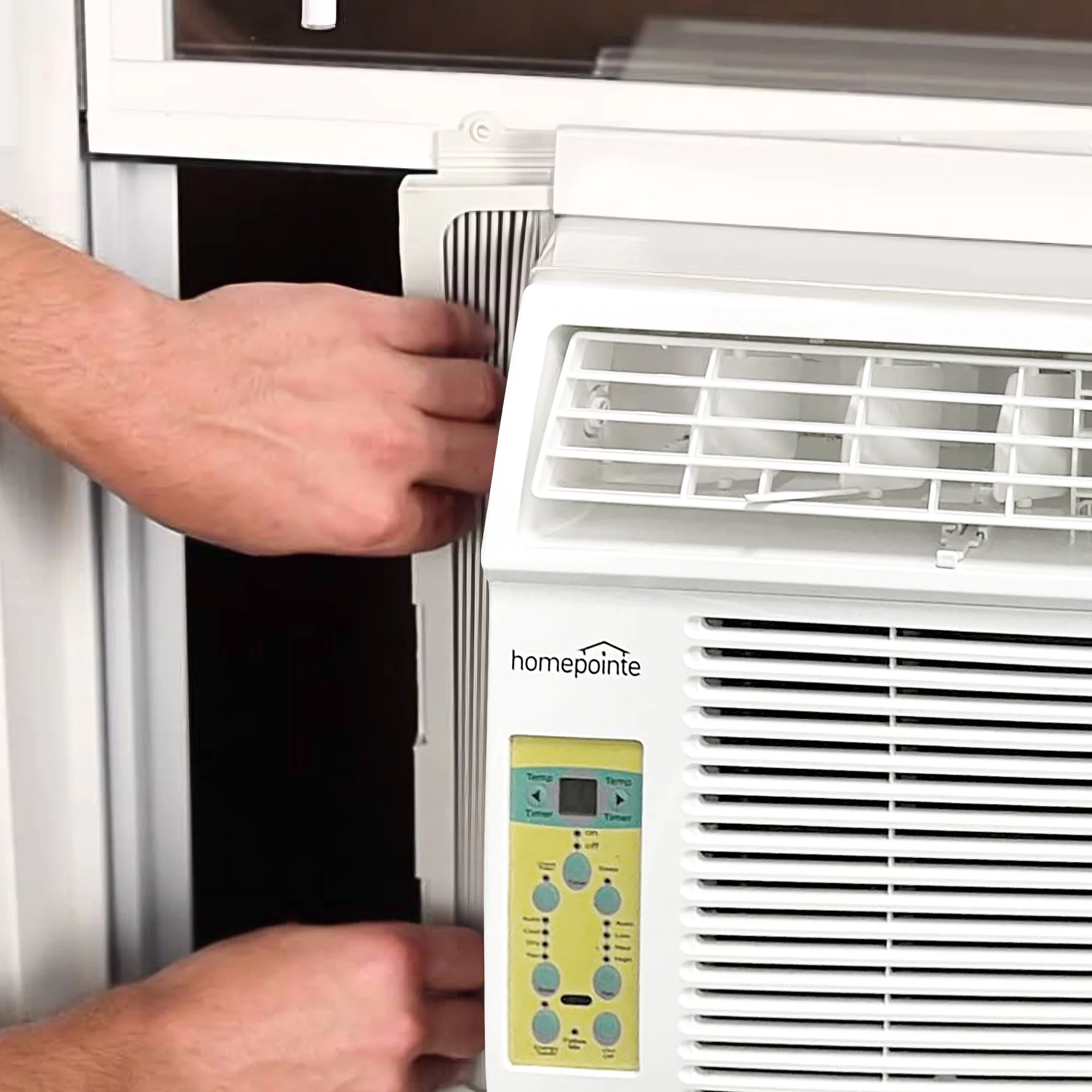 HomePointe 14,500 BTU Window Air Conditioner w/Remote & LED Digital Panel