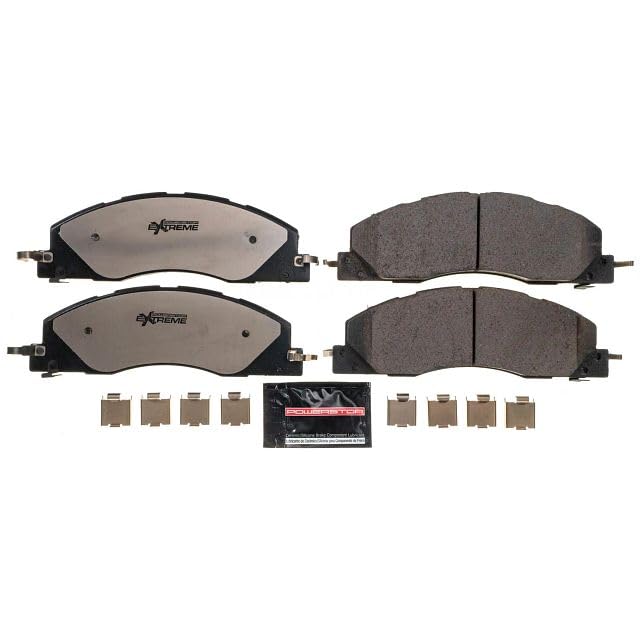 Power Stop Z36-1399 Front Z36 Truck and Tow Carbon-Fiber Ceramic Brake Pads For 2009 2010 2011 2012 2013 2014 2015 2016 2017 2018 Dodge Ram 2500 3500