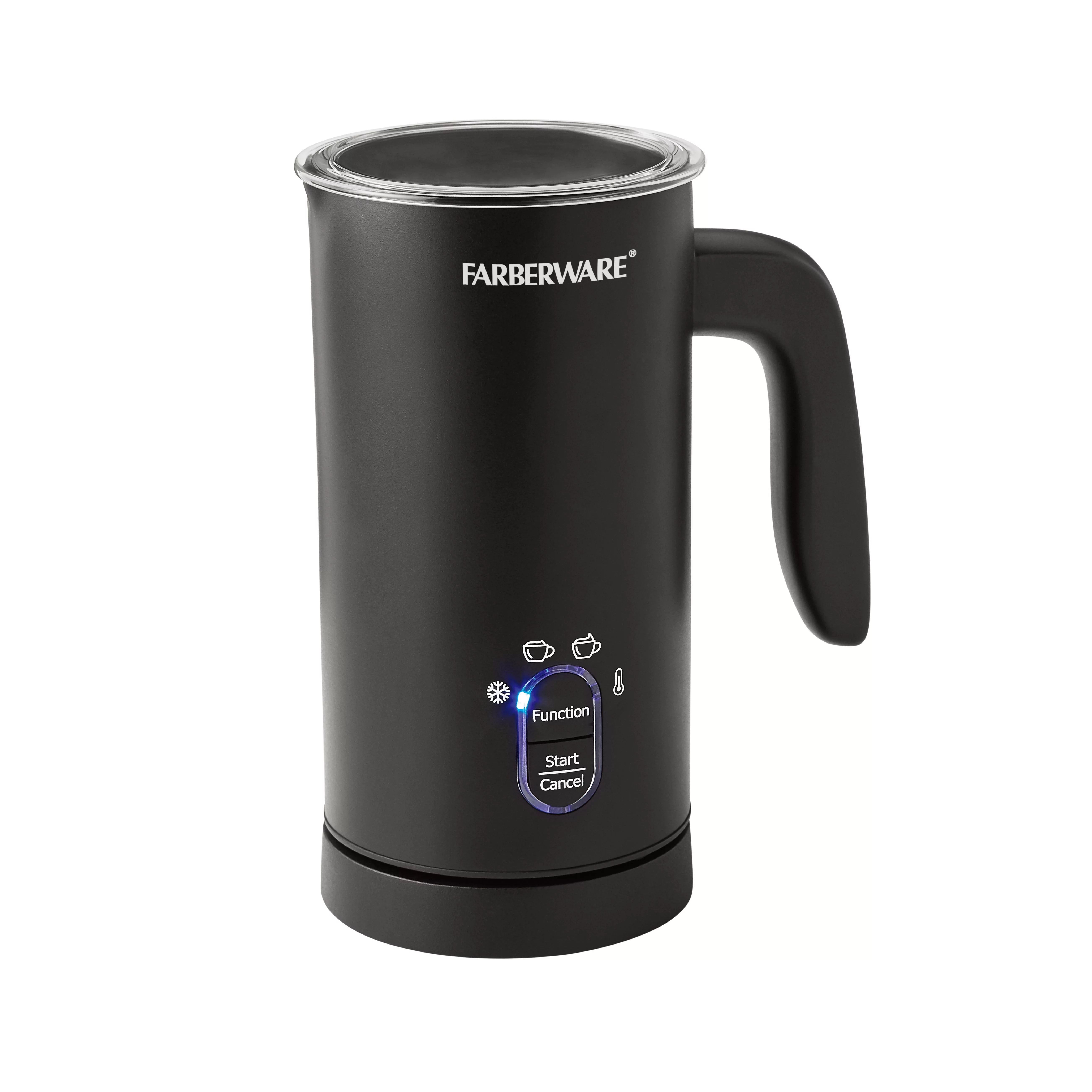 Farberware 10 oz Electric Milk Frother 4 in 1 Automatic Foam Maker , Black